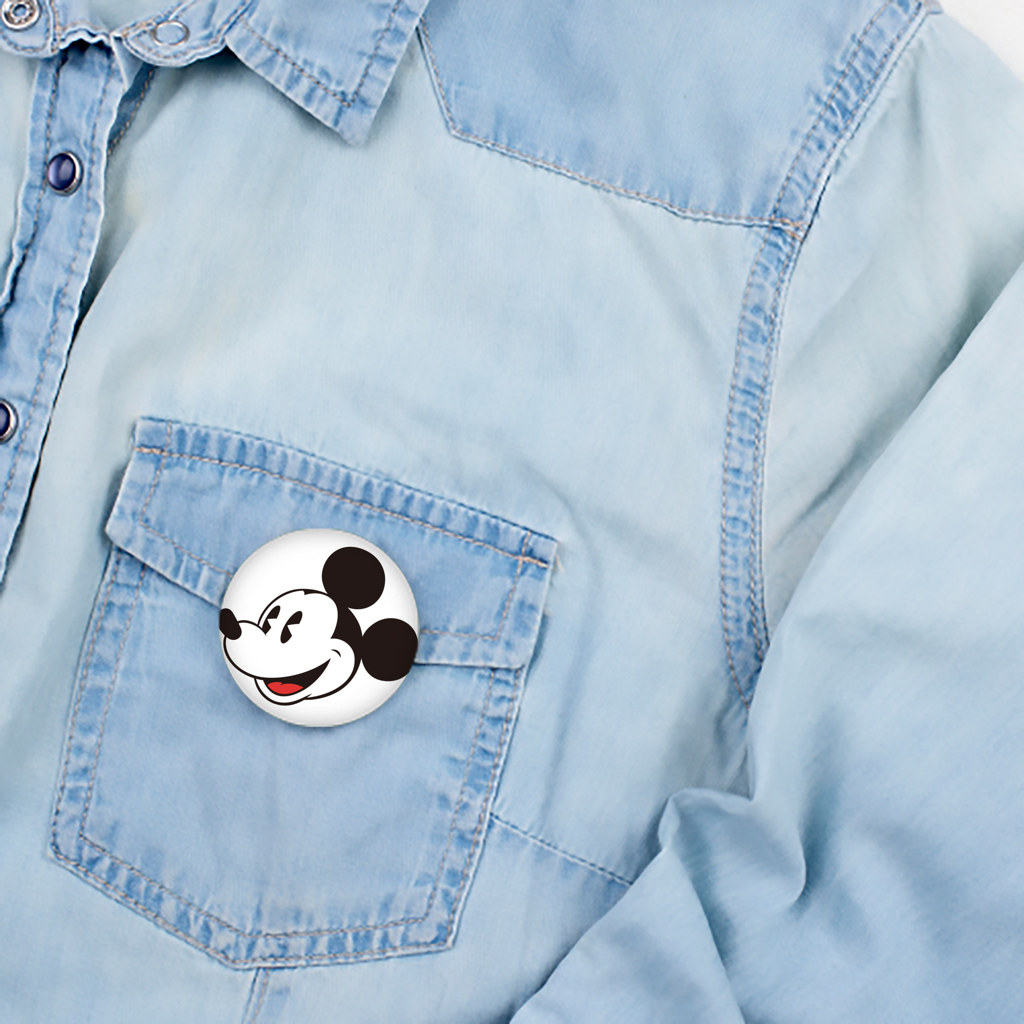 ミッキーマウス Mickey Mouse 6cm 缶バッジ 複数セット