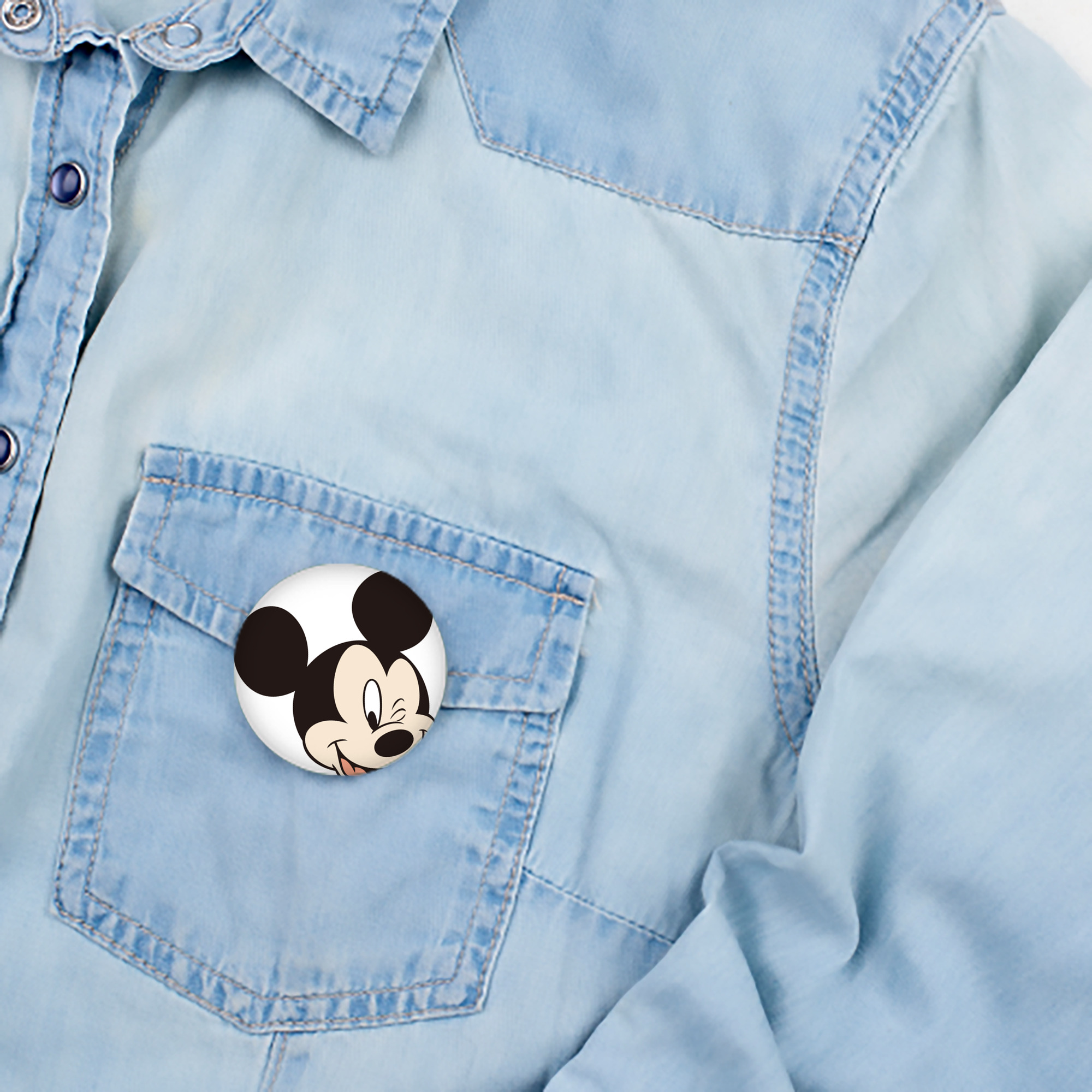 ミッキーマウス Mickey Mouse 6cm 缶バッジ 複数セット