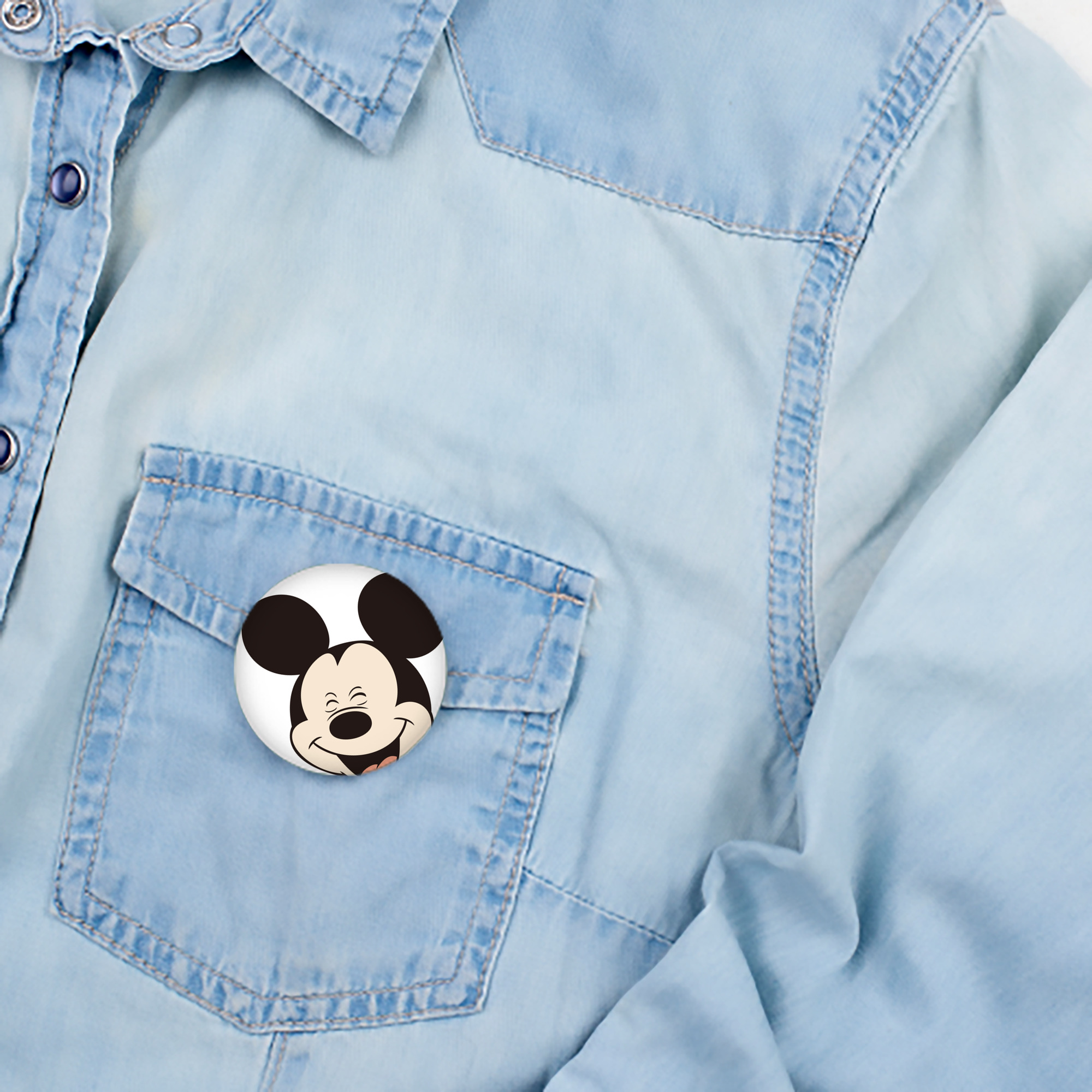ミッキーマウス Mickey Mouse 6cm 缶バッジ 複数セット