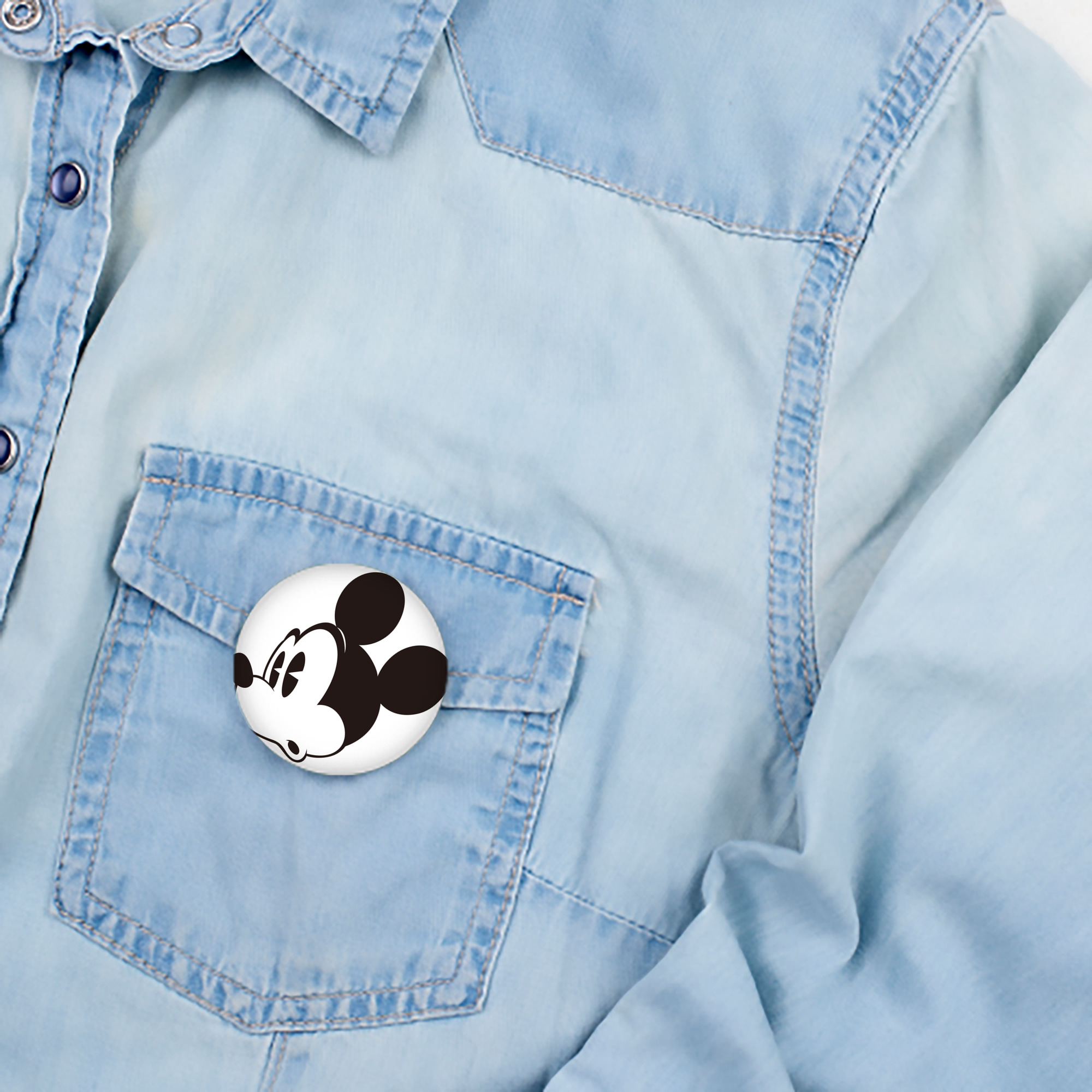 ミッキーマウス Mickey Mouse 6cm 缶バッジ 複数セット