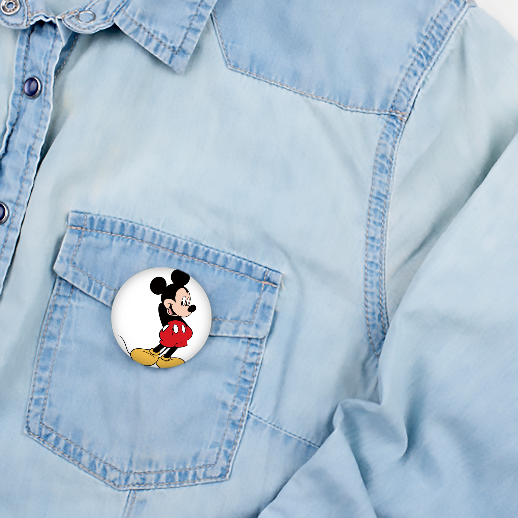 ミッキーマウス Mickey Mouse 6cm 缶バッジ 複数セット