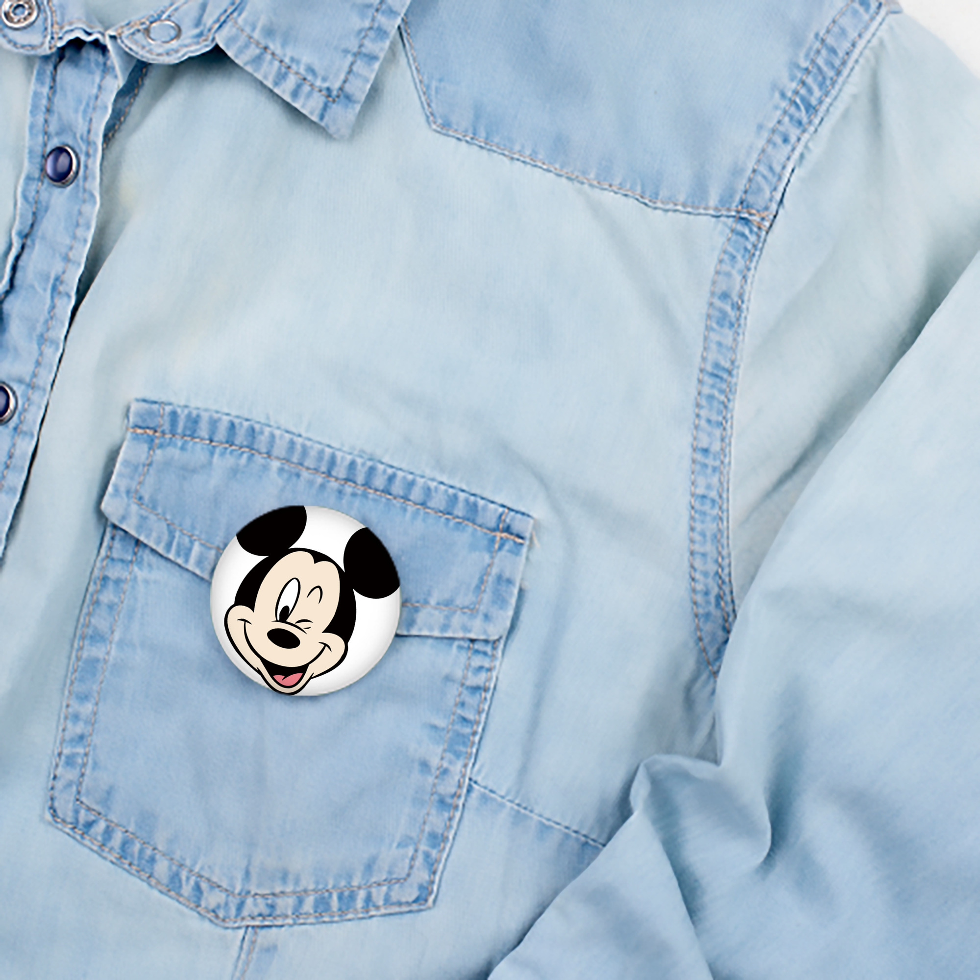 ミッキーマウス Mickey Mouse 6cm 缶バッジ 複数セット