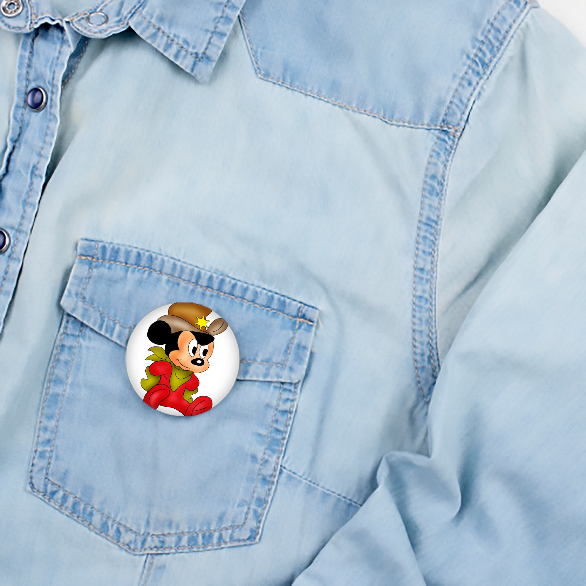 ミッキーマウス Mickey Mouse 6cm 缶バッジ 複数セット