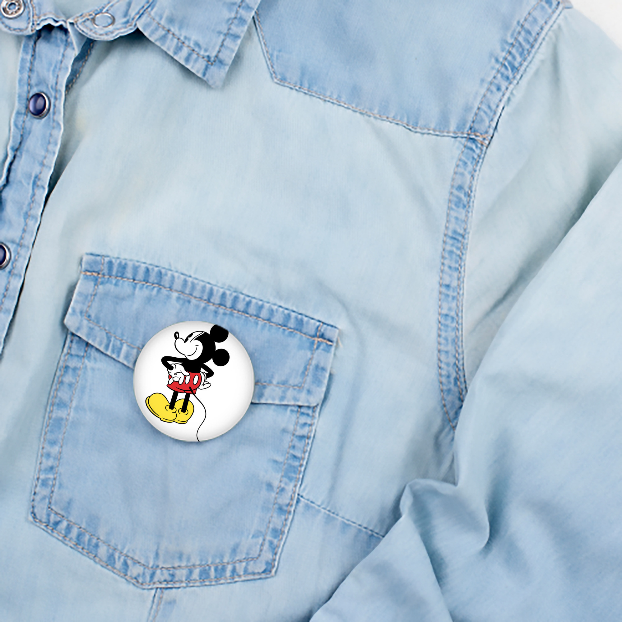 ミッキーマウス Mickey Mouse 6cm 缶バッジ 複数セット