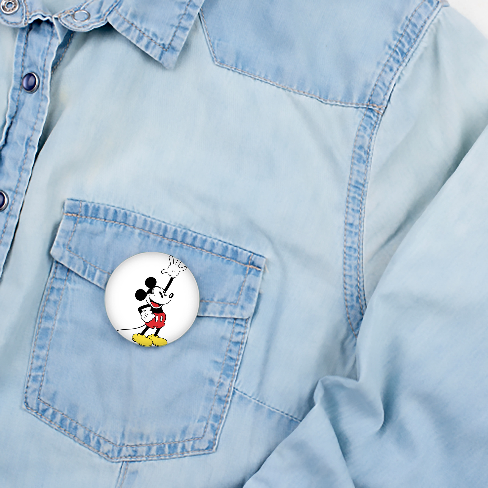 ミッキーマウス Mickey Mouse 6cm 缶バッジ 複数セット