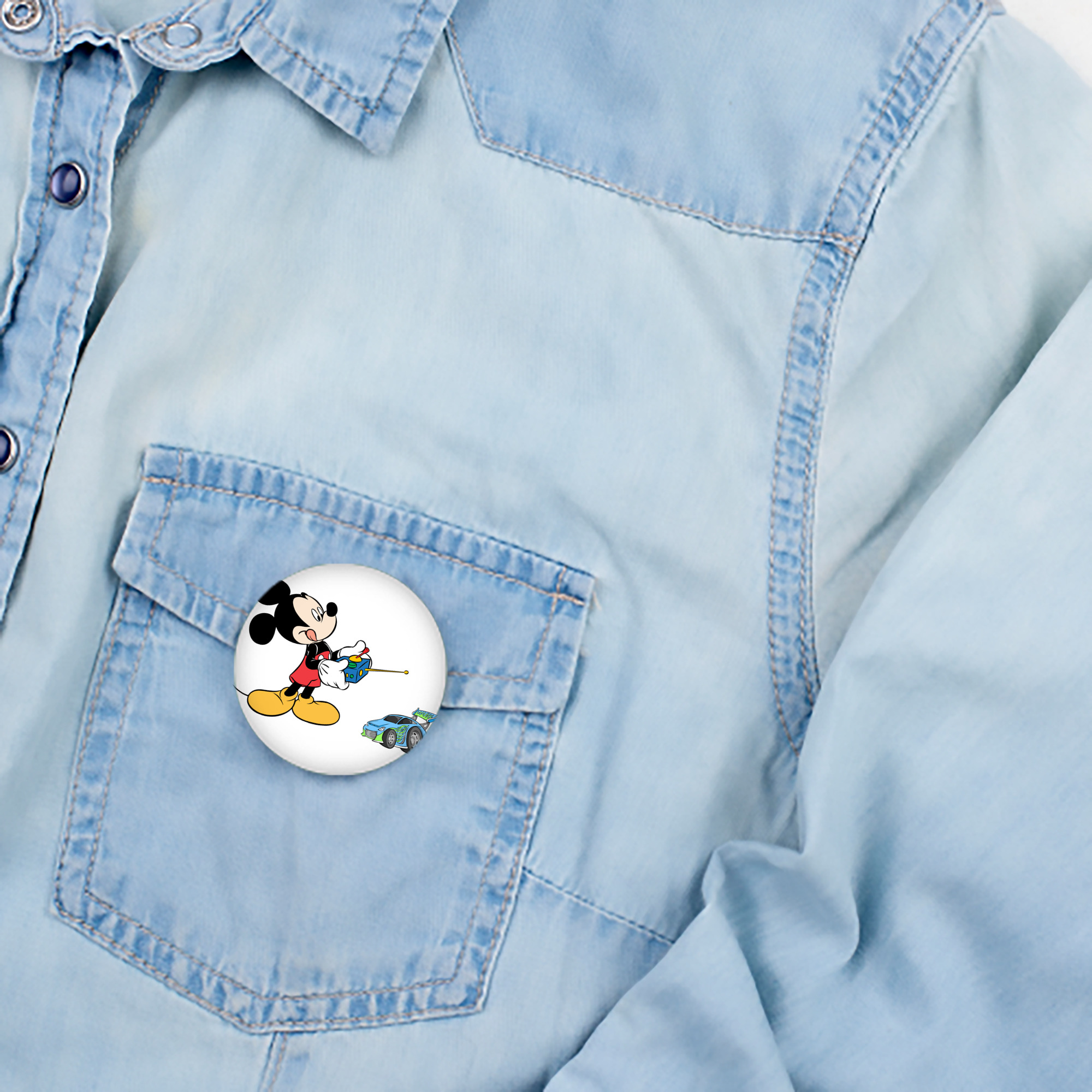ミッキーマウス Mickey Mouse 6cm 缶バッジ 複数セット