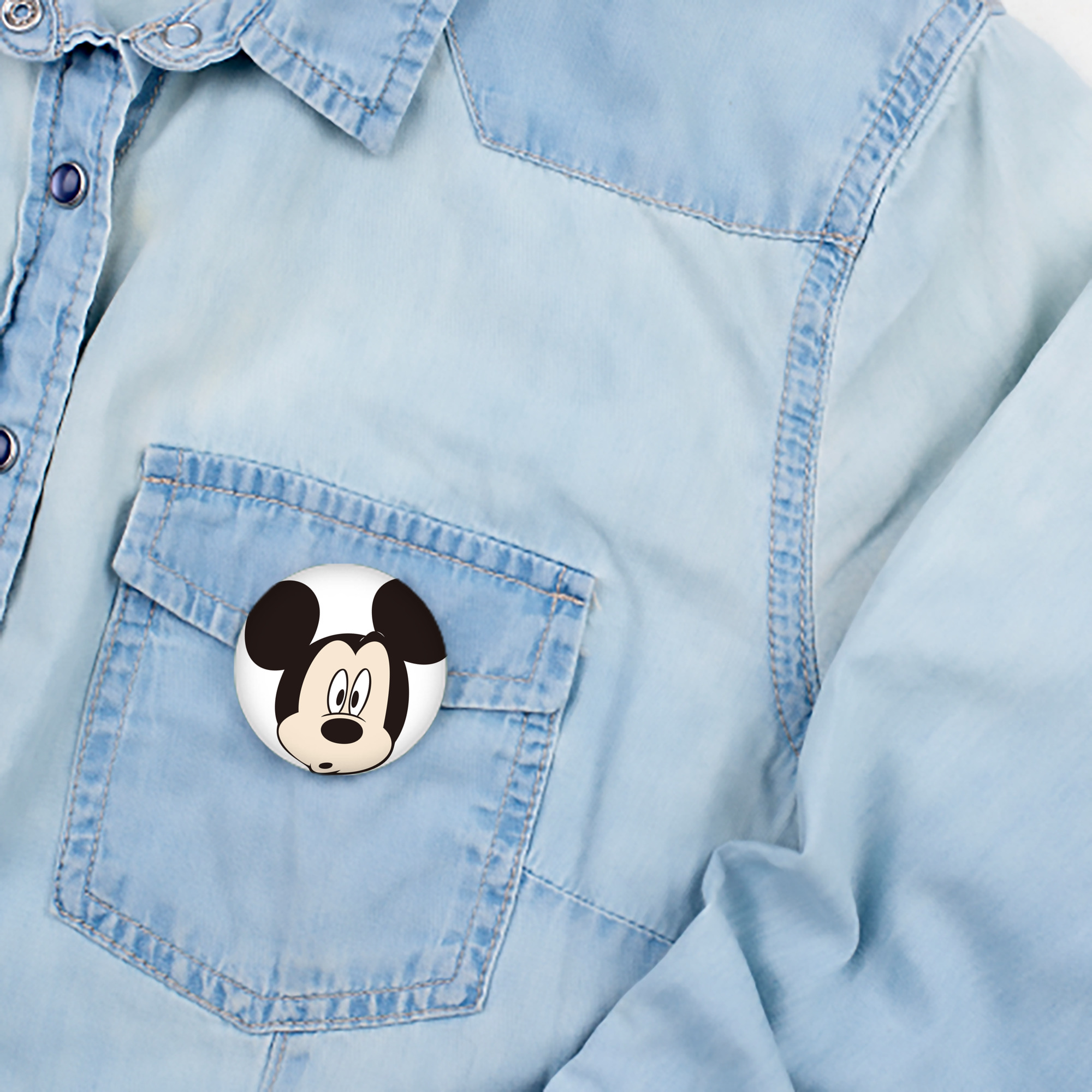 ミッキーマウス Mickey Mouse 6cm 缶バッジ 複数セット