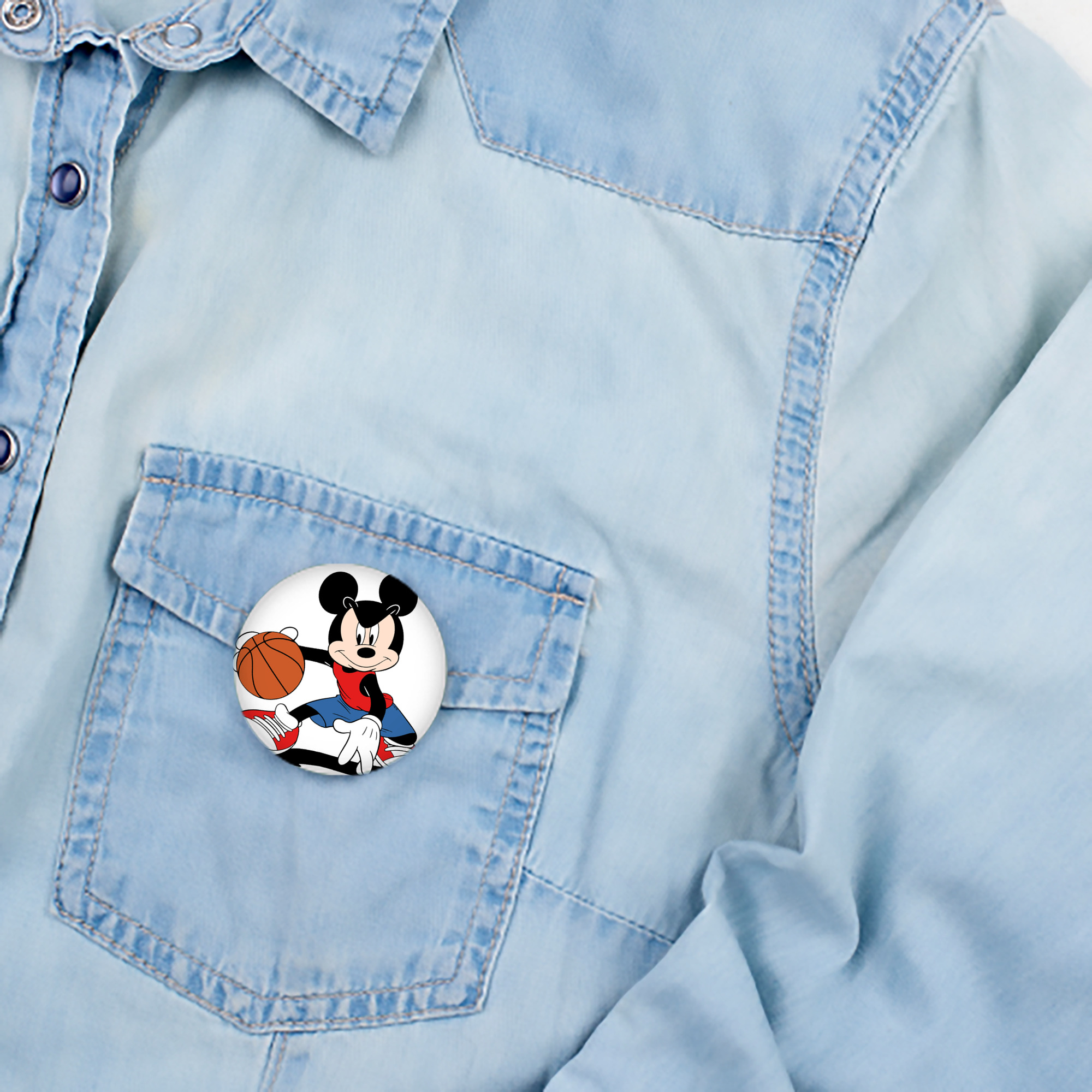 ミッキーマウス Mickey Mouse 6cm 缶バッジ 複数セット