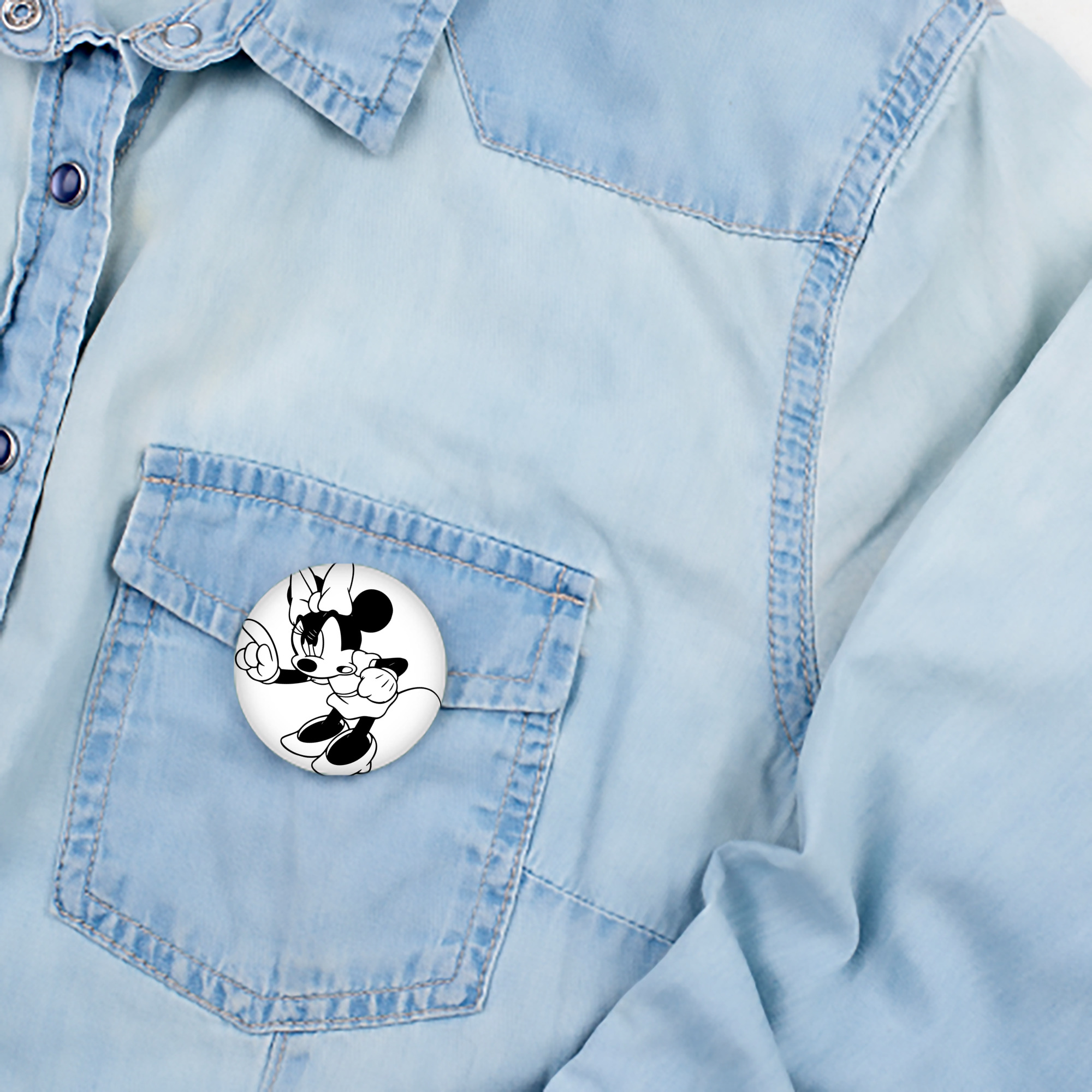 ミッキーマウス Mickey Mouse 6cm 缶バッジ 複数セット