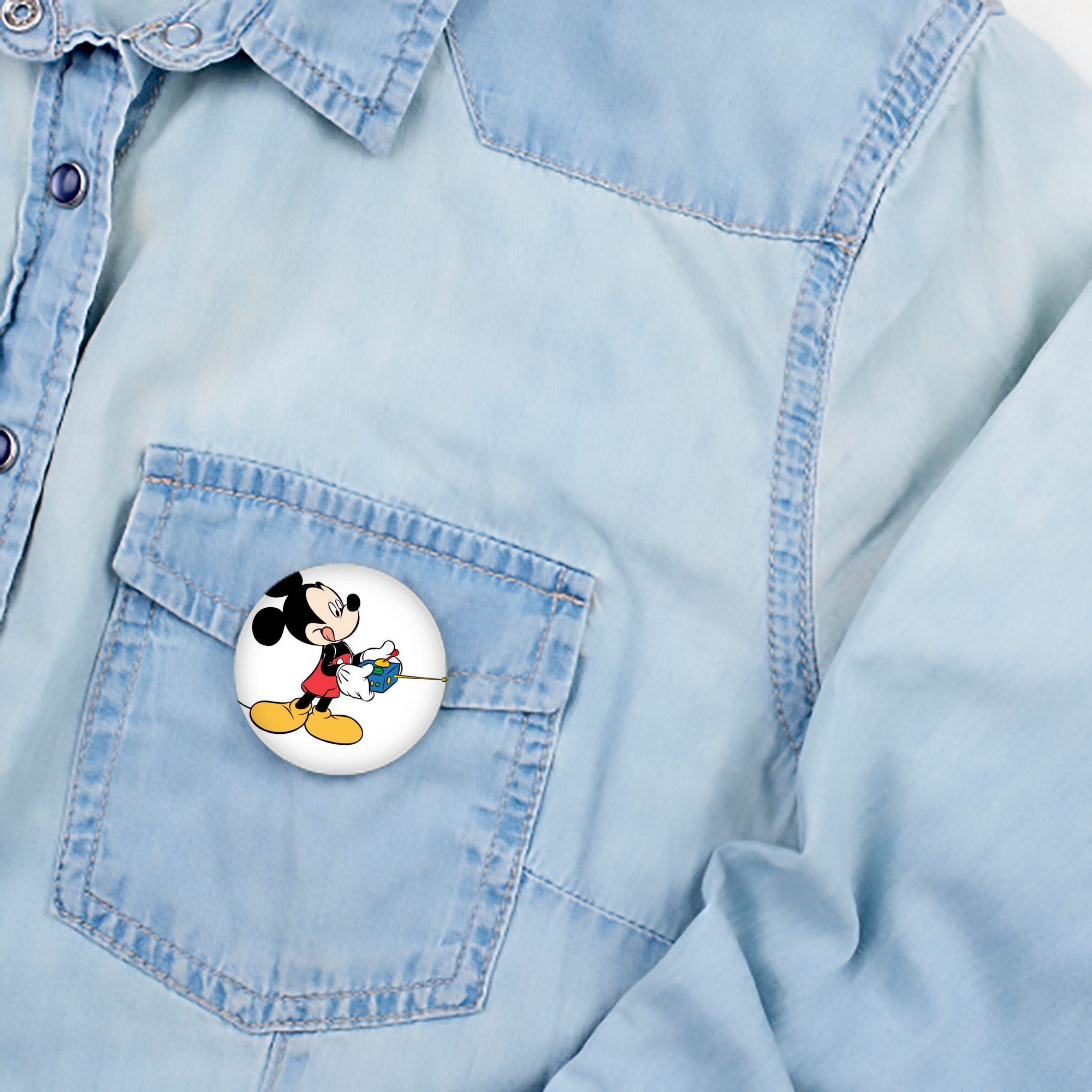 ミッキーマウス Mickey Mouse 6cm 缶バッジ 複数セット