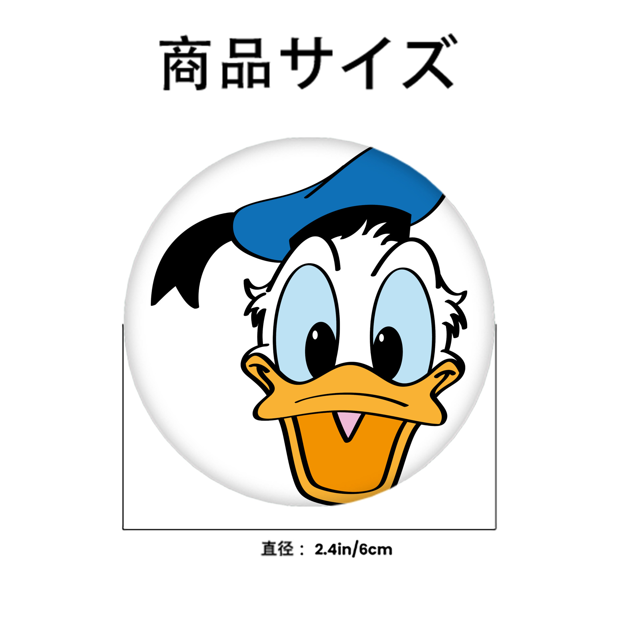 ミッキーマウス Mickey Mouse 6cm 缶バッジ 複数セット