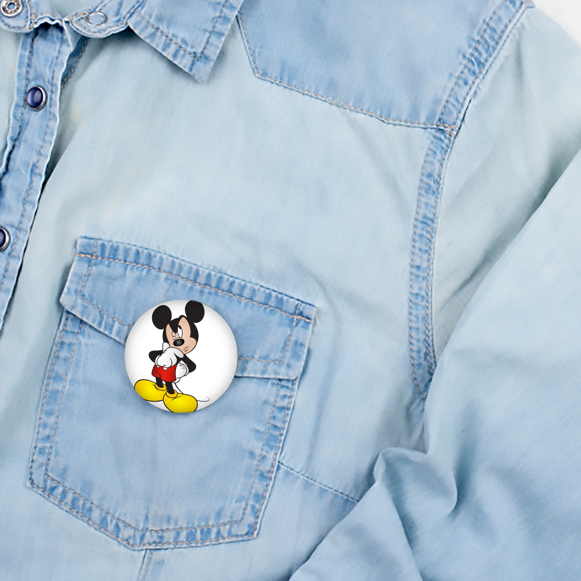 ミッキーマウス Mickey Mouse 6cm 缶バッジ 複数セット