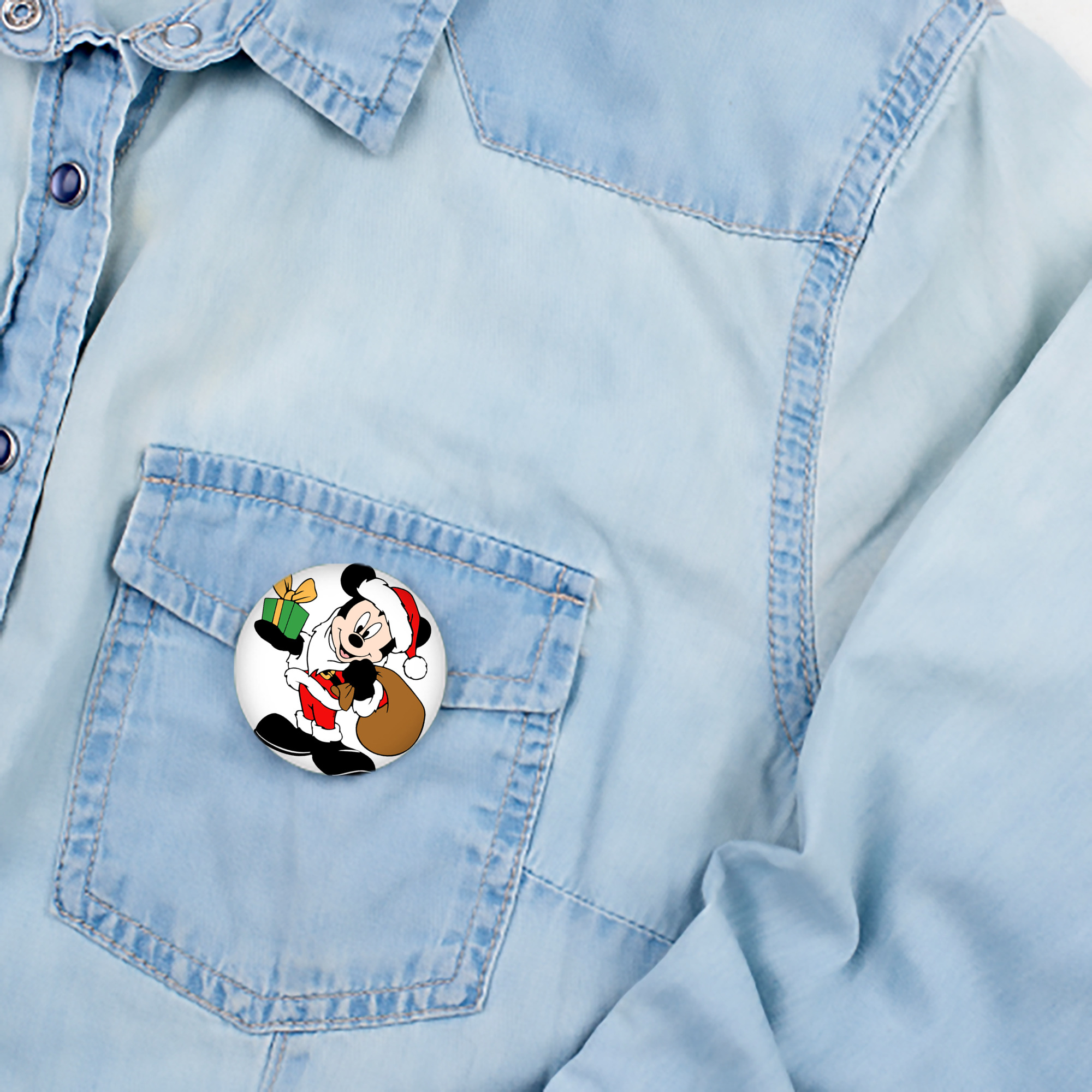 ミッキーマウス Mickey Mouse 6cm 缶バッジ 複数セット