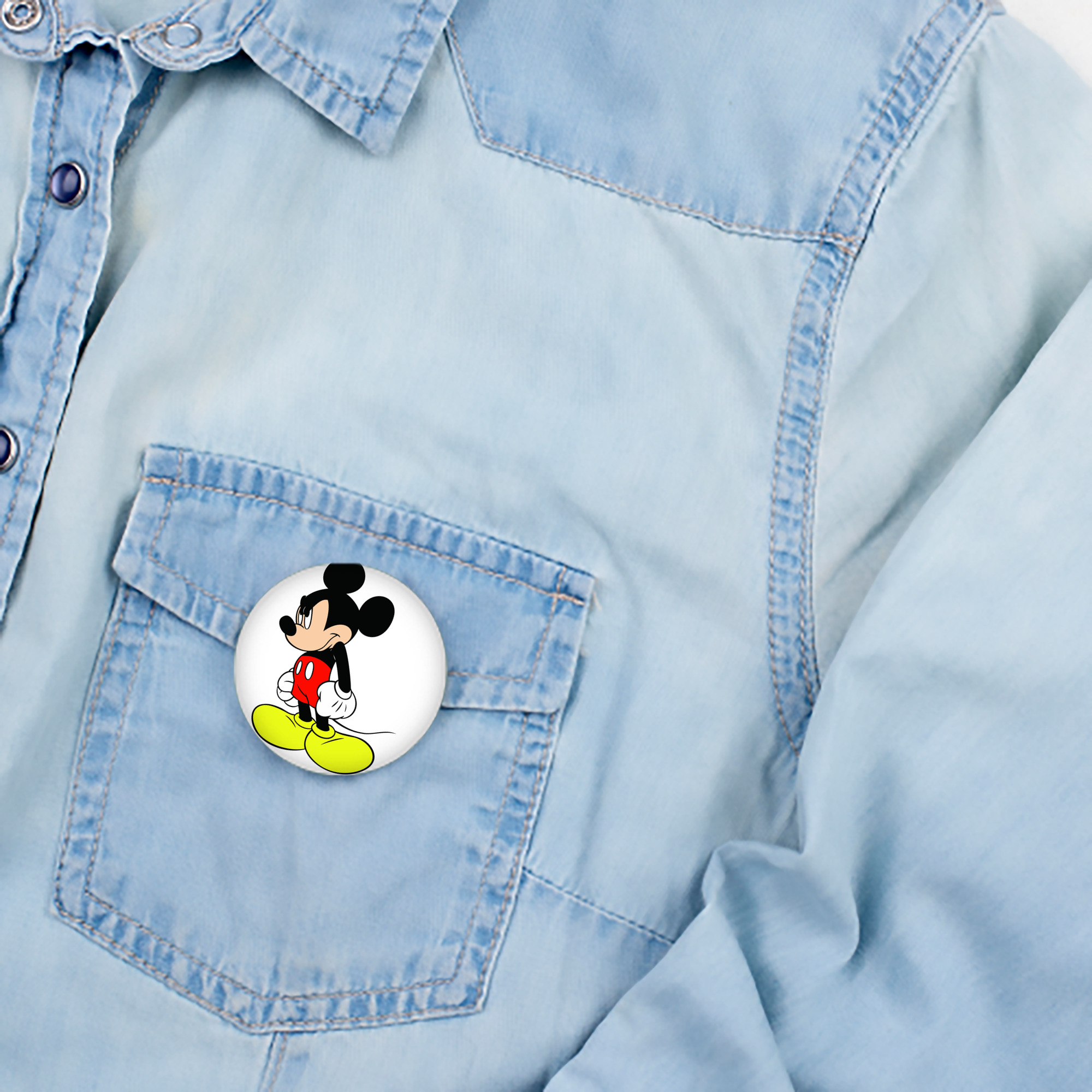 ミッキーマウス Mickey Mouse 6cm 缶バッジ 複数セット