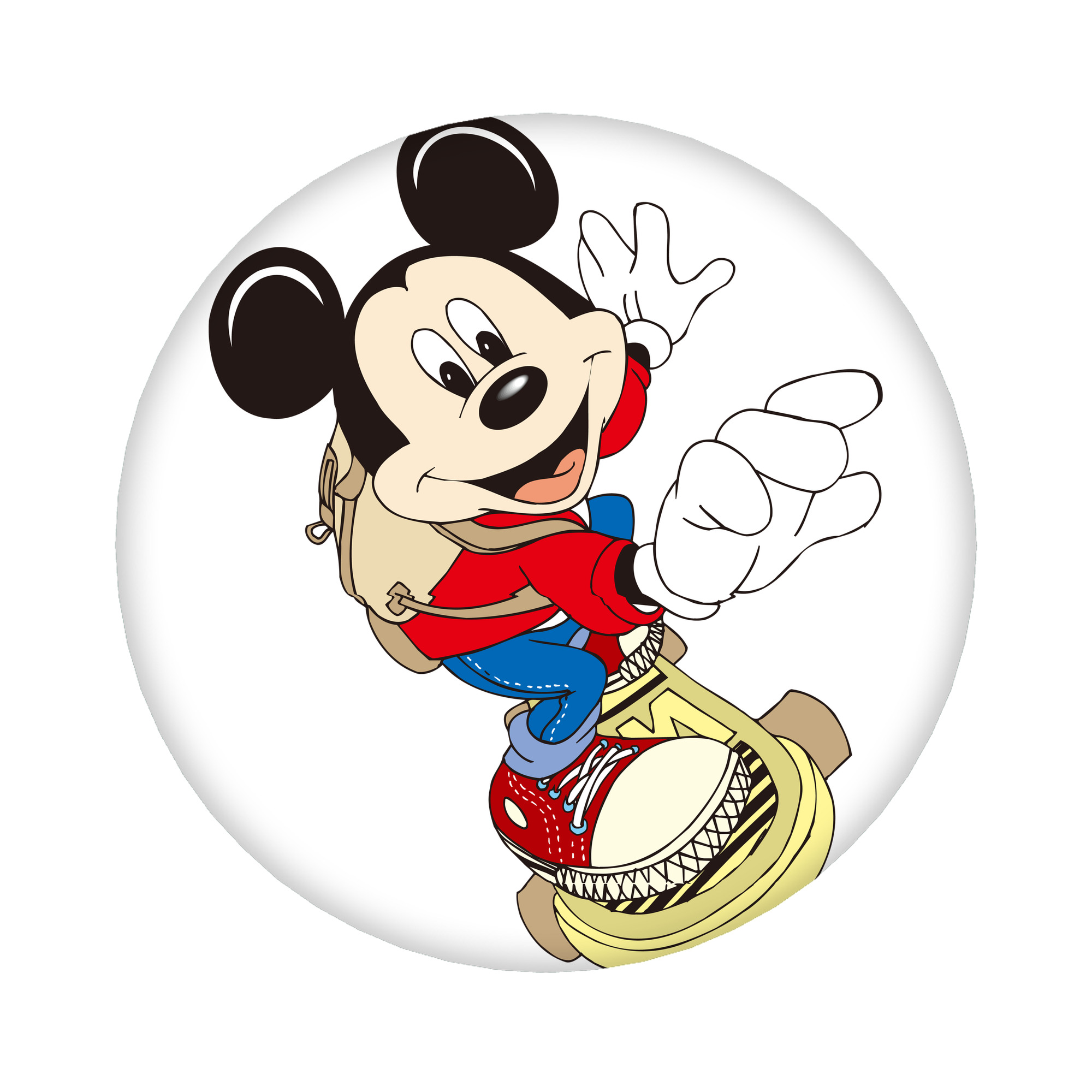（画像用） ミッキーマウス Mickey Mouse 6cm 缶バッジ 複数セット