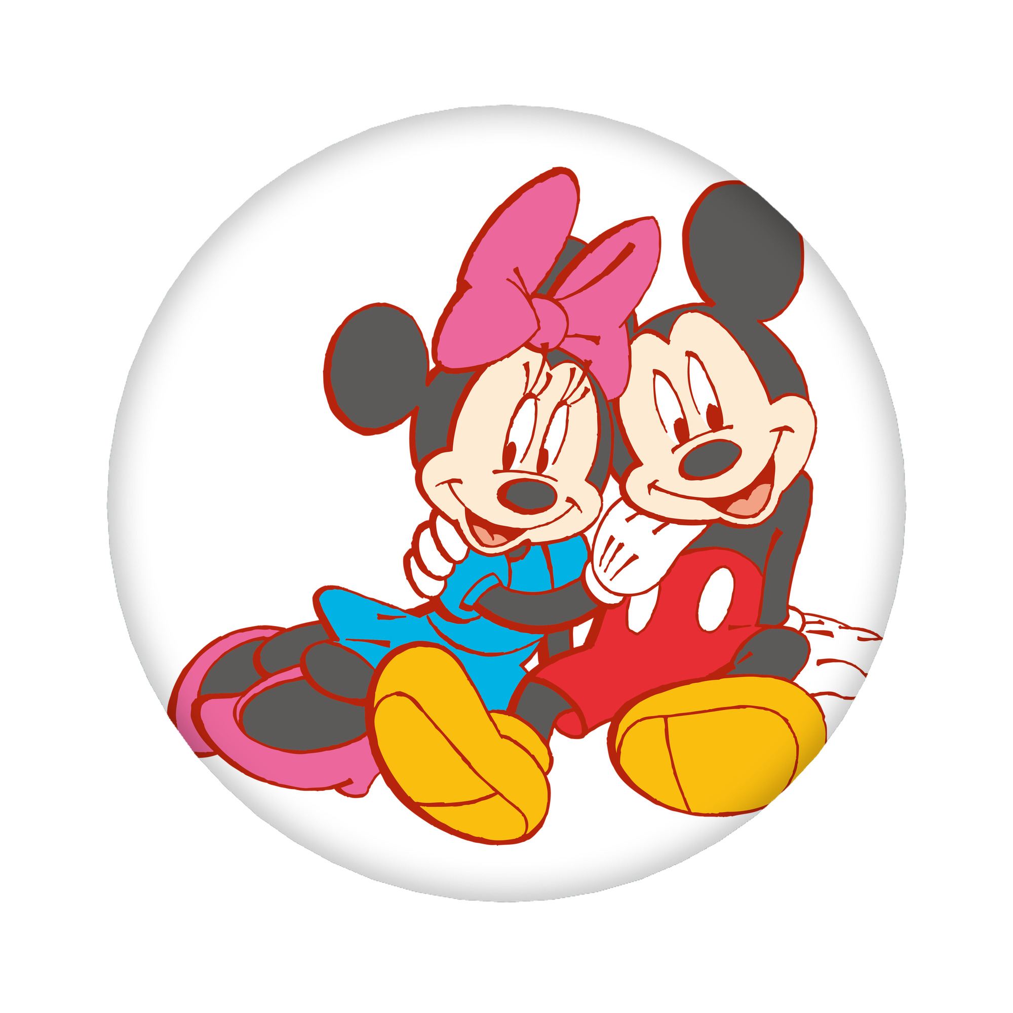 （画像用） ミッキーマウス Mickey Mouse 6cm 缶バッジ 複数セット