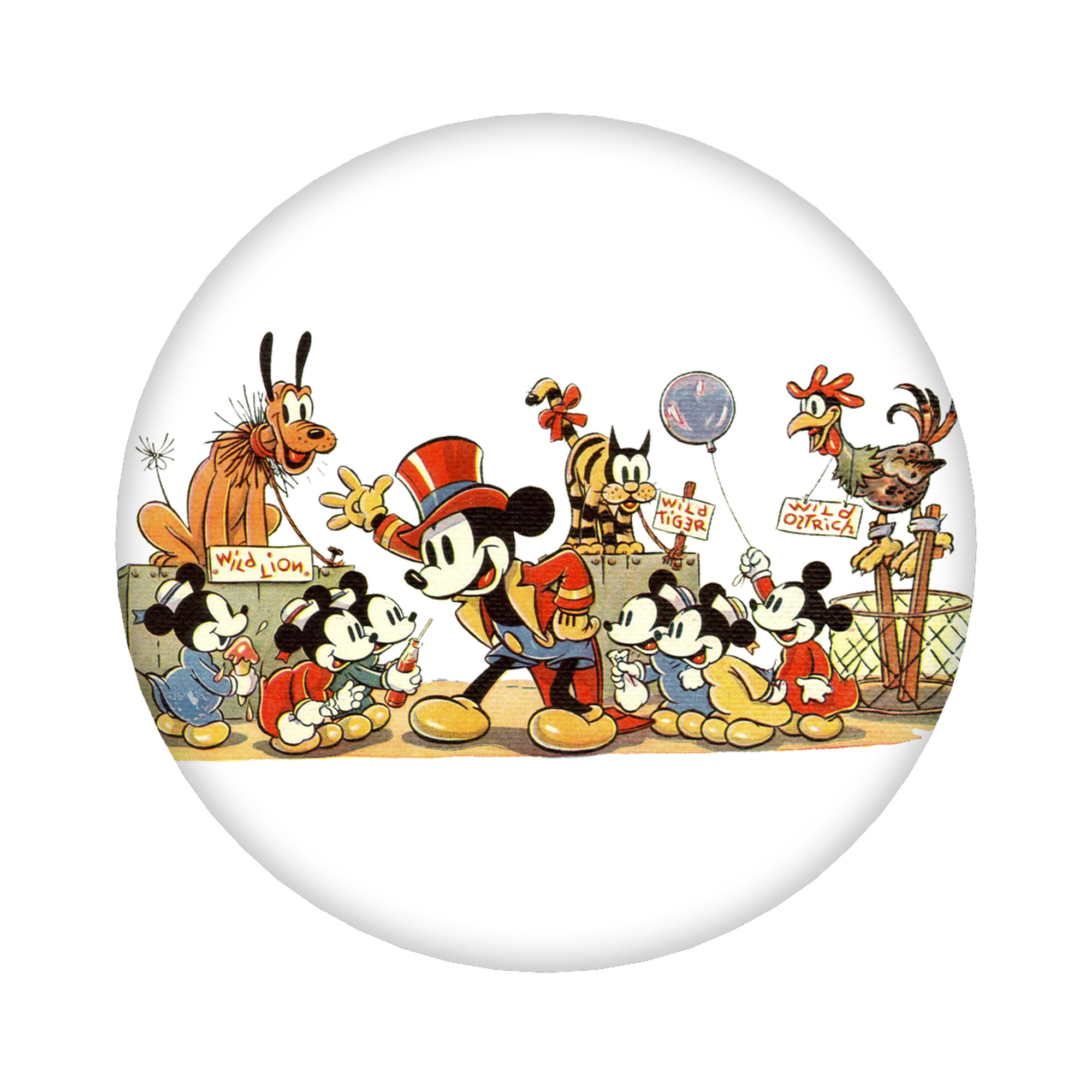 （画像用） ミッキーマウス Mickey Mouse 6cm 缶バッジ 複数セット