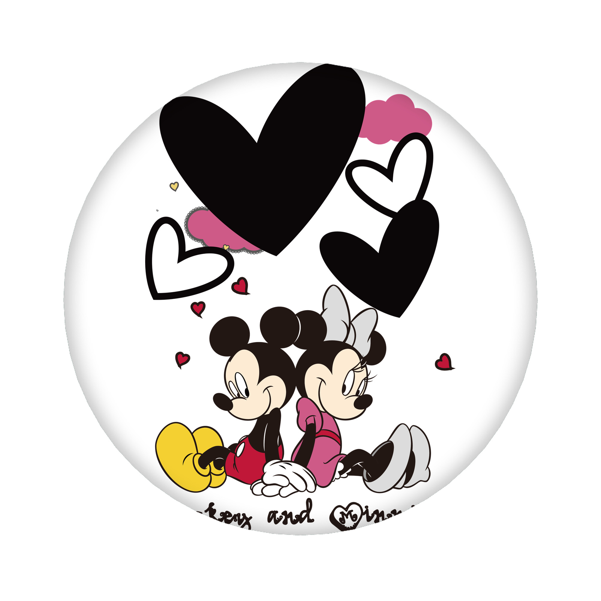 （画像用） ミッキーマウス Mickey Mouse 6cm 缶バッジ 複数セット