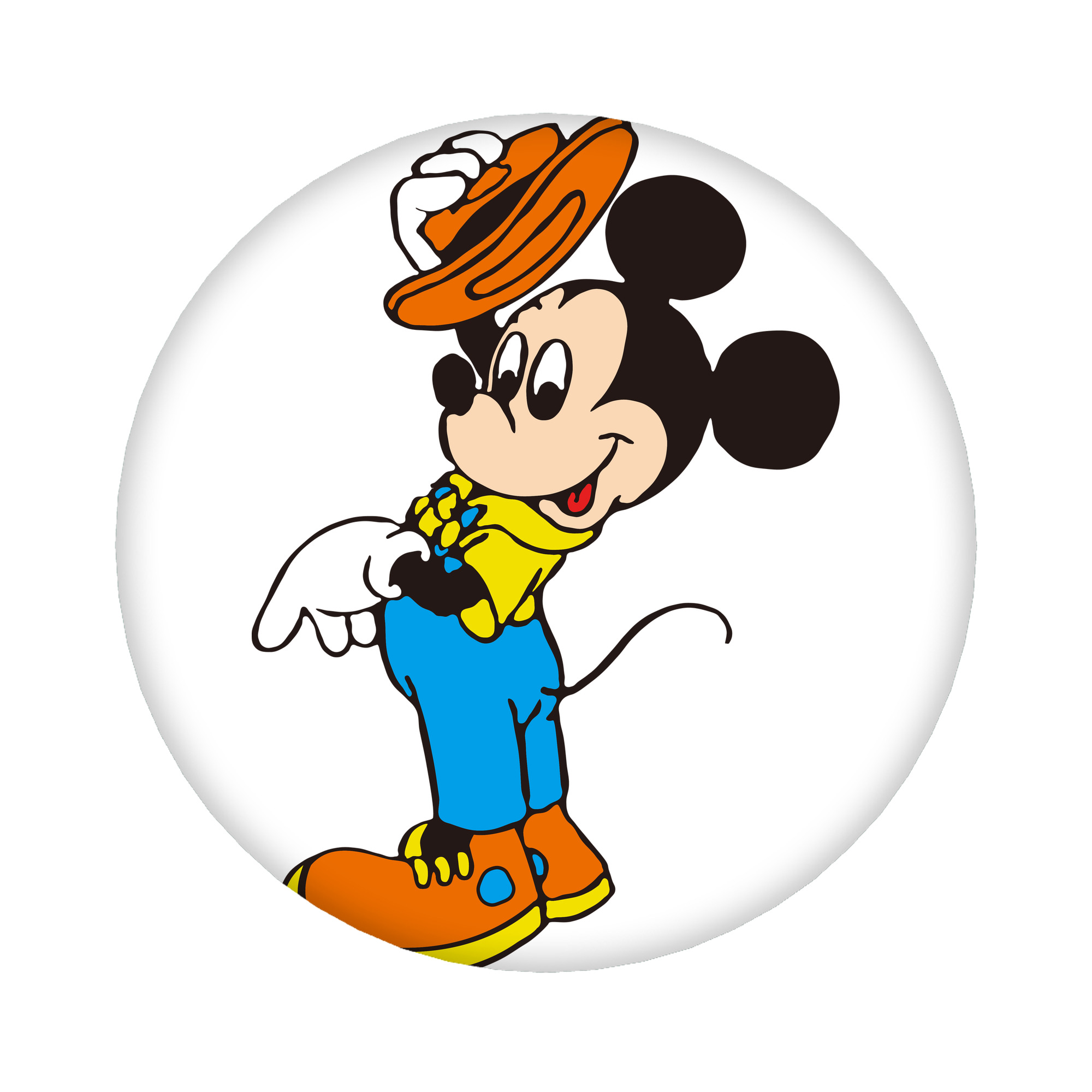 （画像用） ミッキーマウス Mickey Mouse 6cm 缶バッジ 複数セット