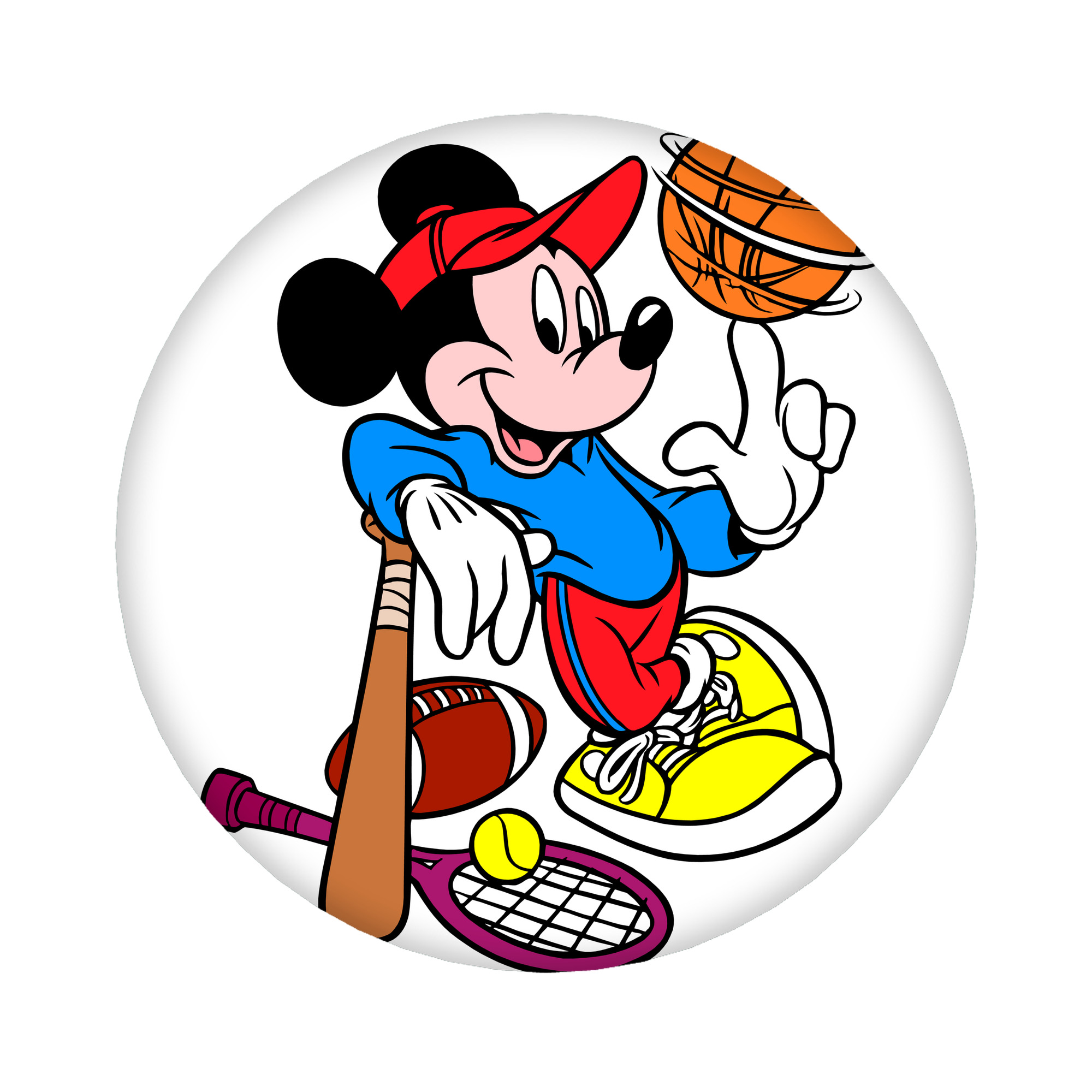 （画像用） ミッキーマウス Mickey Mouse 6cm 缶バッジ 複数セット