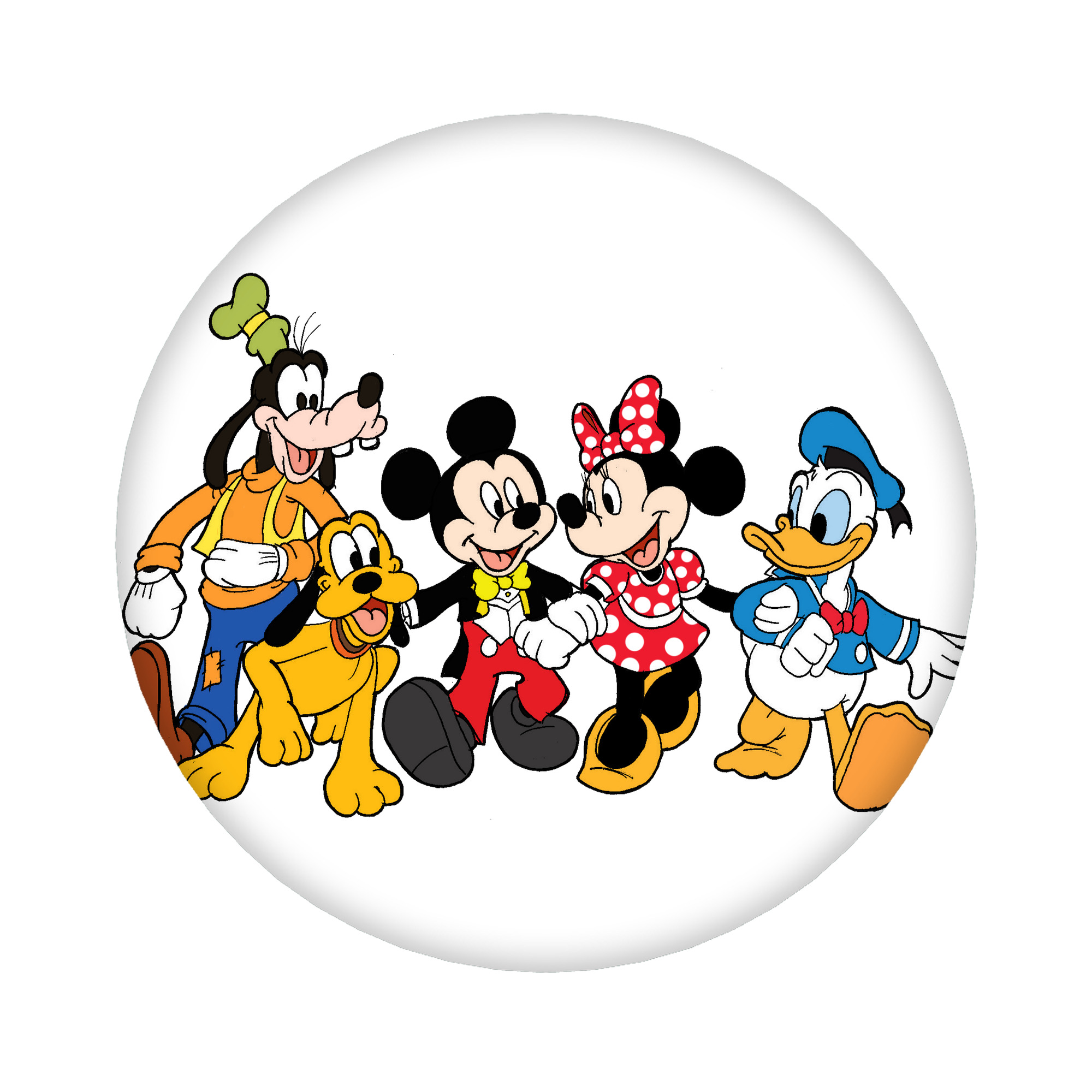 （画像用） ミッキーマウス Mickey Mouse 6cm 缶バッジ 複数セット