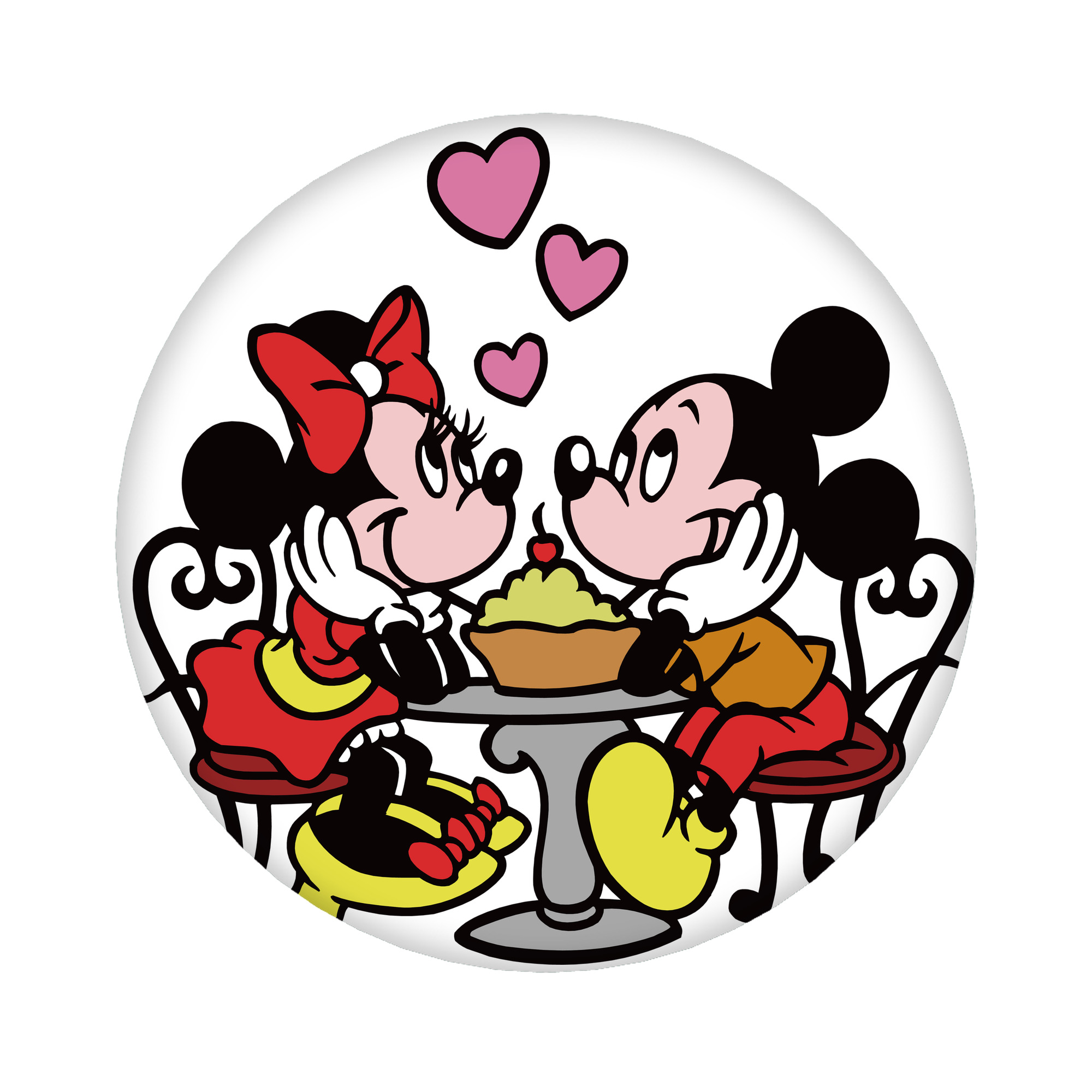 （画像用） ミッキーマウス Mickey Mouse 6cm 缶バッジ 複数セット
