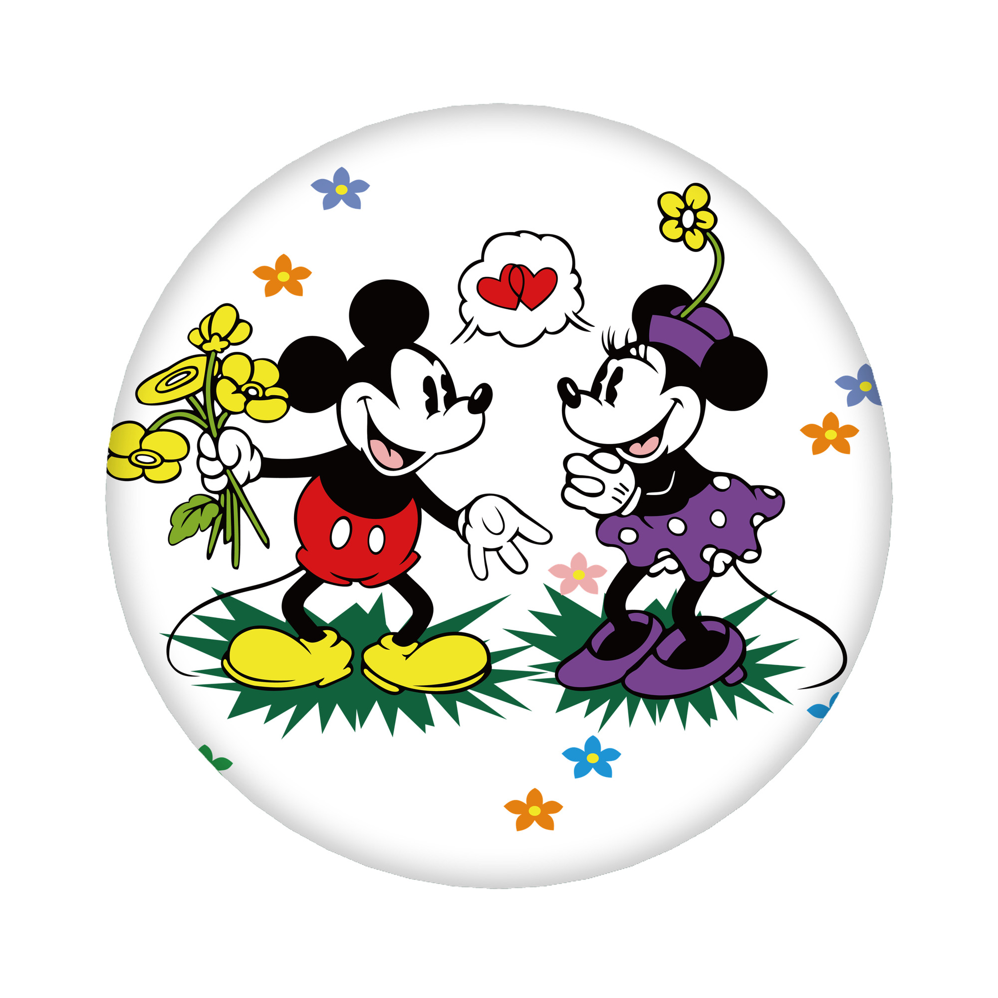 （画像用） ミッキーマウス Mickey Mouse 6cm 缶バッジ 複数セット