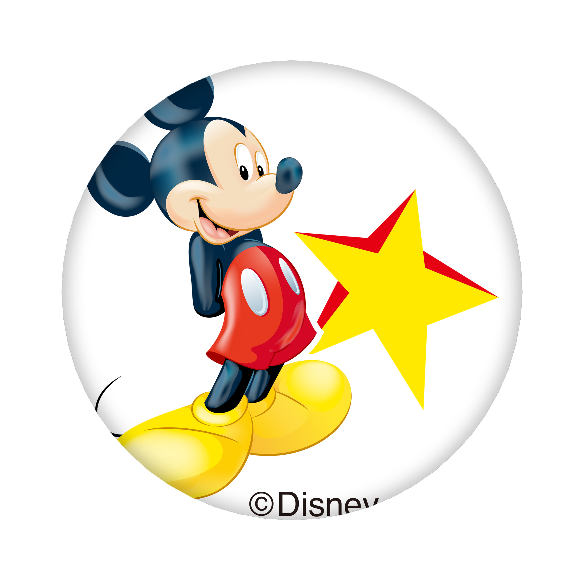 （画像用） ミッキーマウス Mickey Mouse 6cm 缶バッジ 複数セット