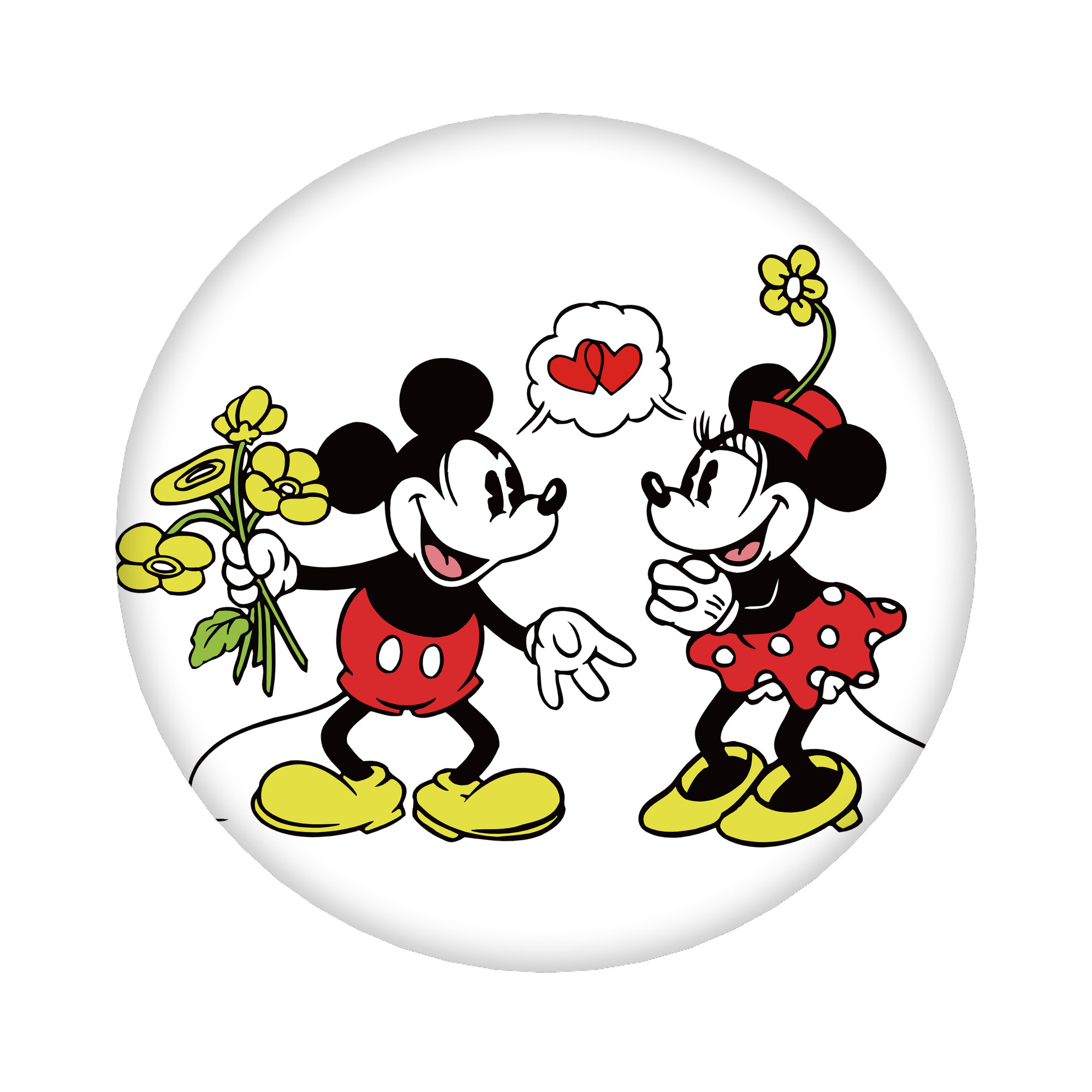 （画像用） ミッキーマウス Mickey Mouse 6cm 缶バッジ 複数セット