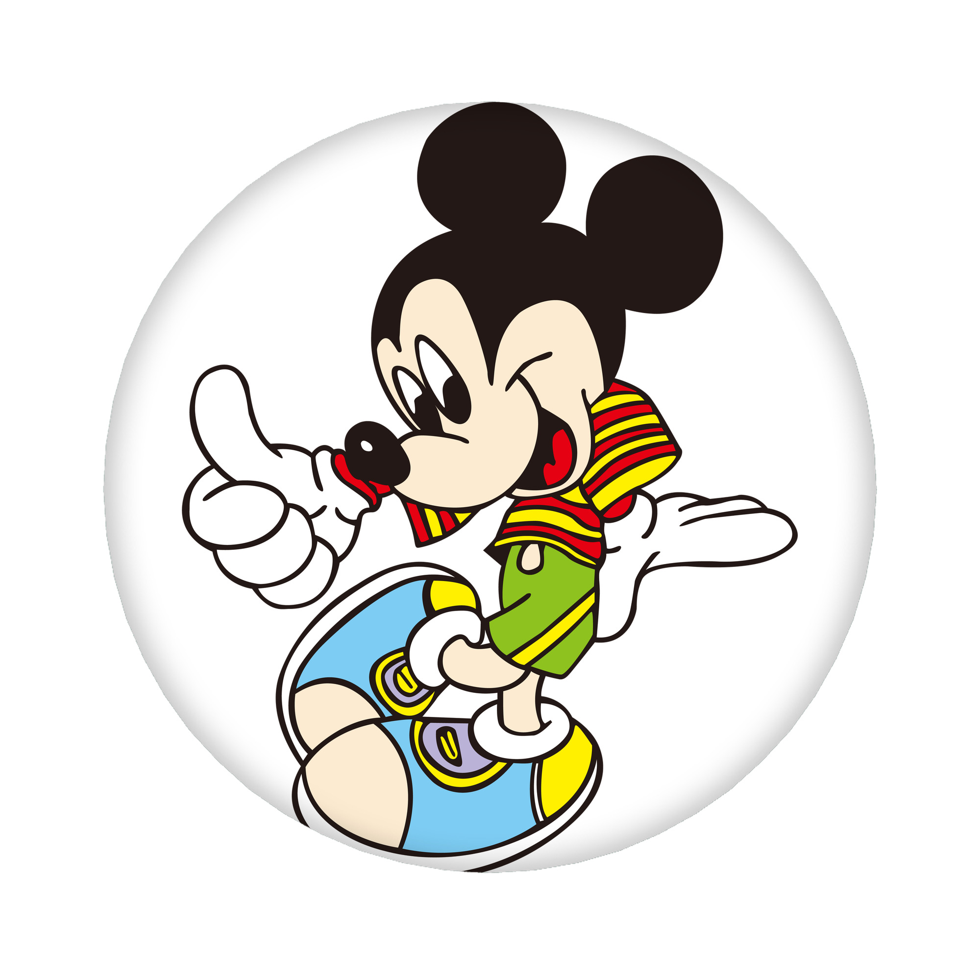 （画像用） ミッキーマウス Mickey Mouse 6cm 缶バッジ 複数セット