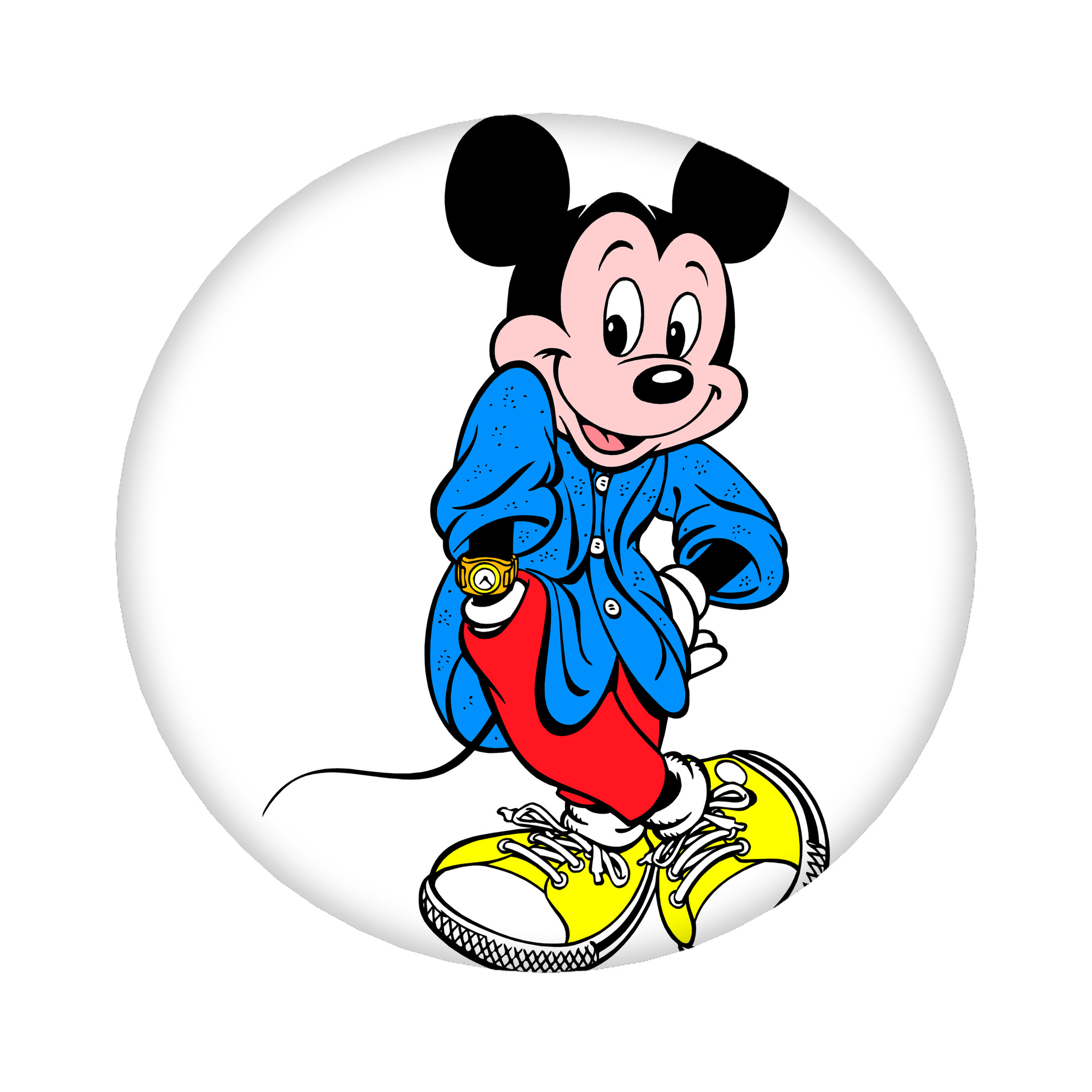 （画像用） ミッキーマウス Mickey Mouse 6cm 缶バッジ 複数セット