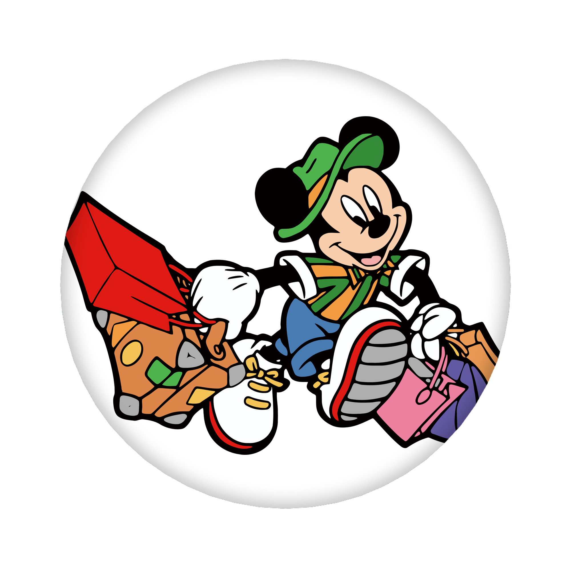 （画像用） ミッキーマウス Mickey Mouse 6cm 缶バッジ 複数セット