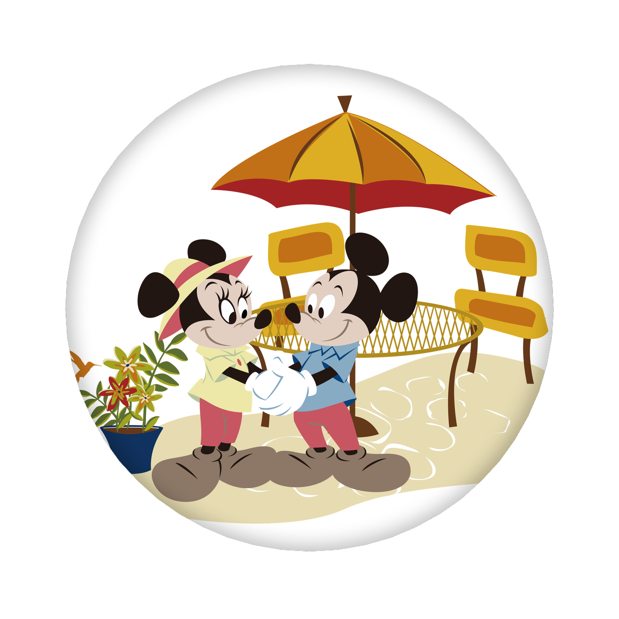 （画像用） ミッキーマウス Mickey Mouse 6cm 缶バッジ 複数セット