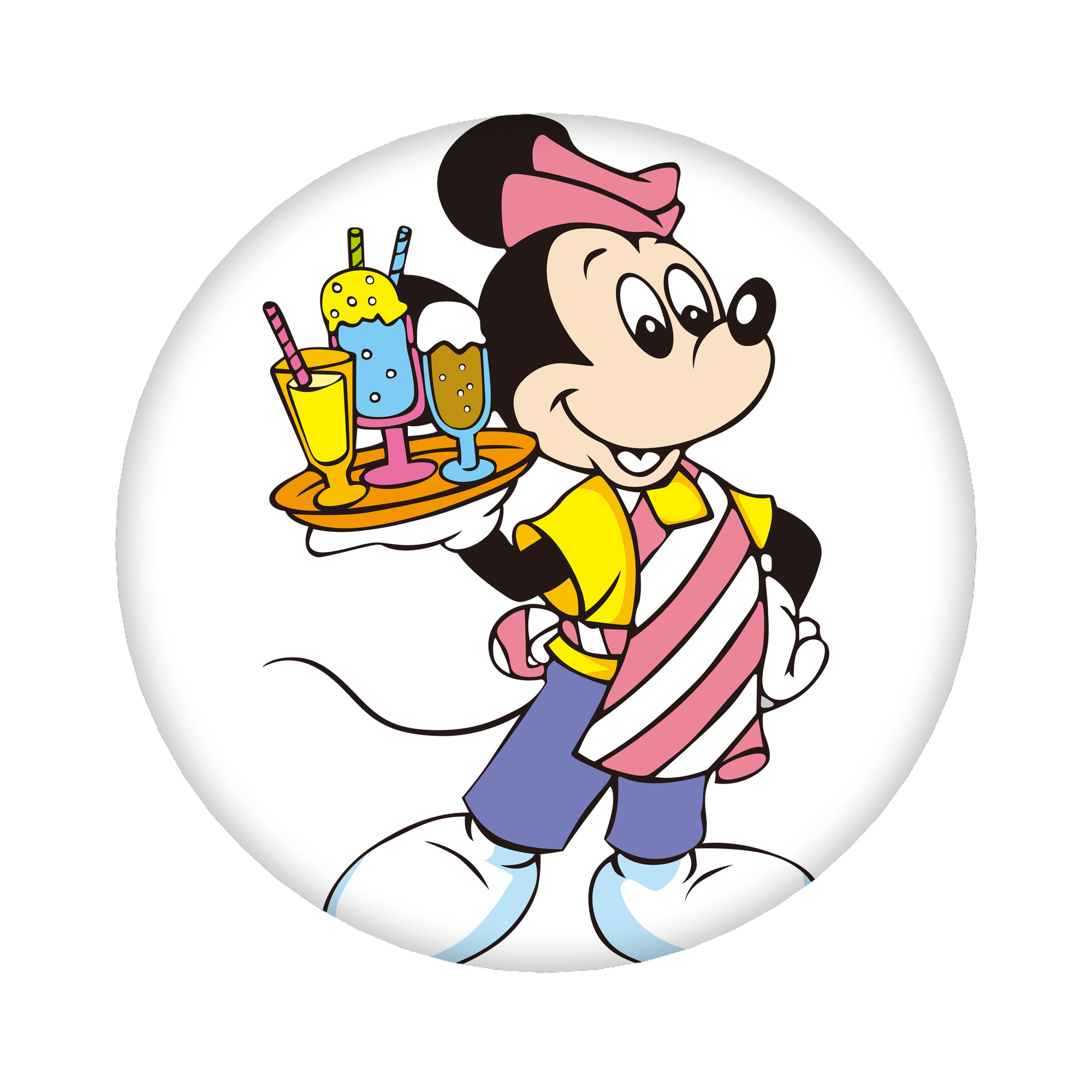 （画像用） ミッキーマウス Mickey Mouse 6cm 缶バッジ 複数セット