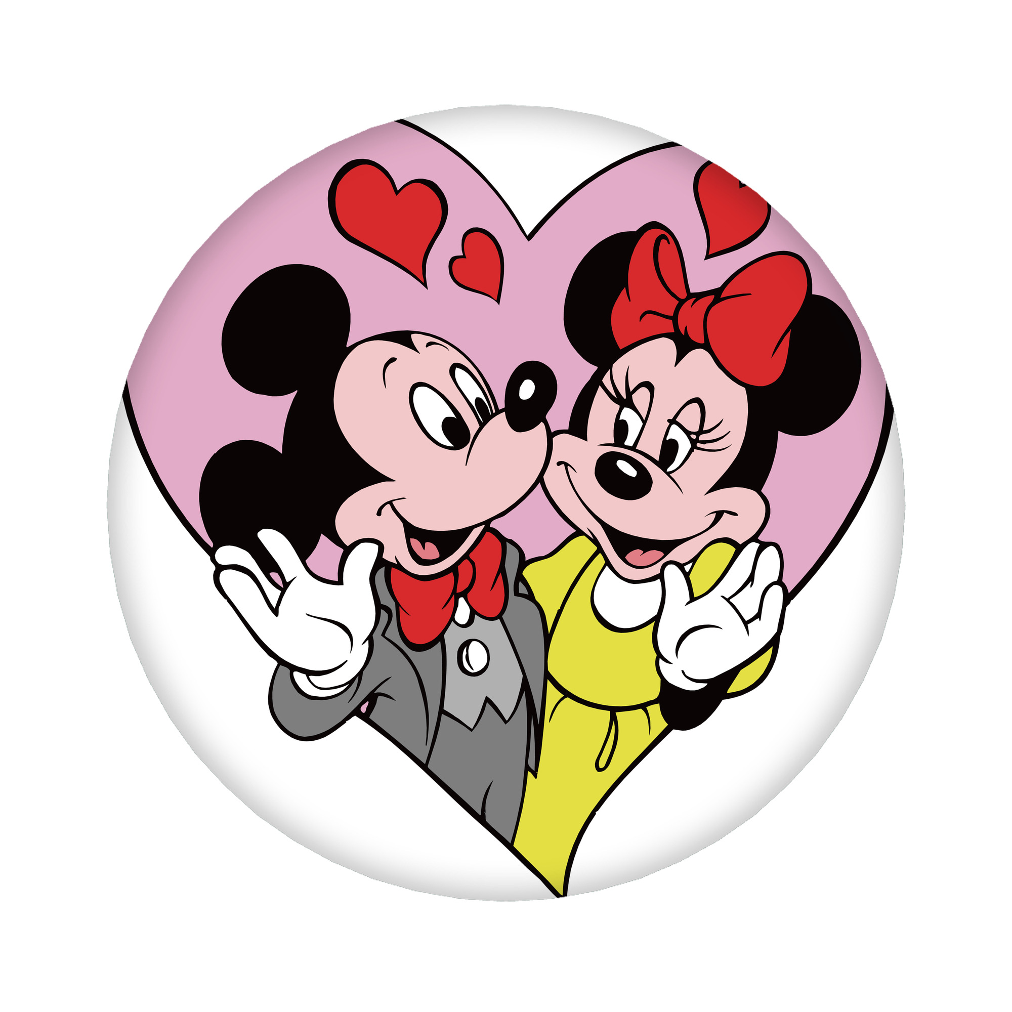 （画像用） ミッキーマウス Mickey Mouse 6cm 缶バッジ 複数セット