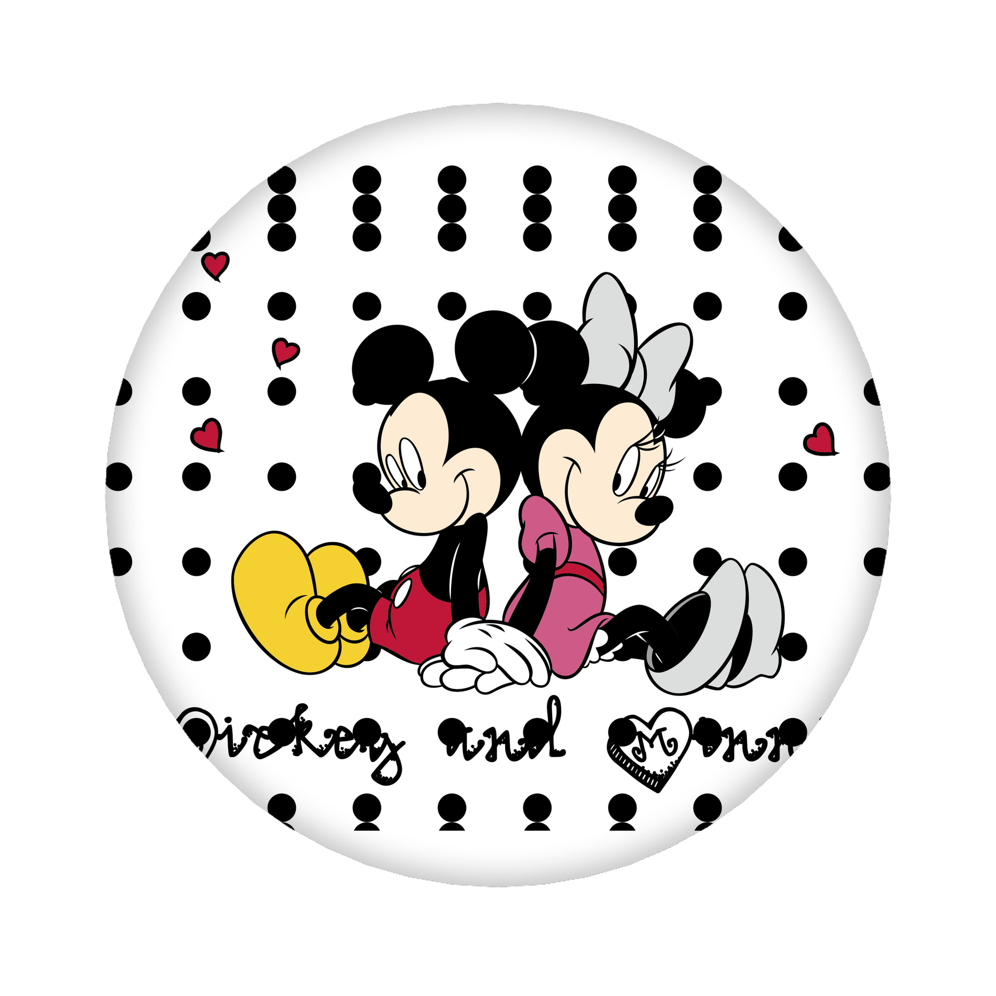 （画像用） ミッキーマウス Mickey Mouse 6cm 缶バッジ 複数セット