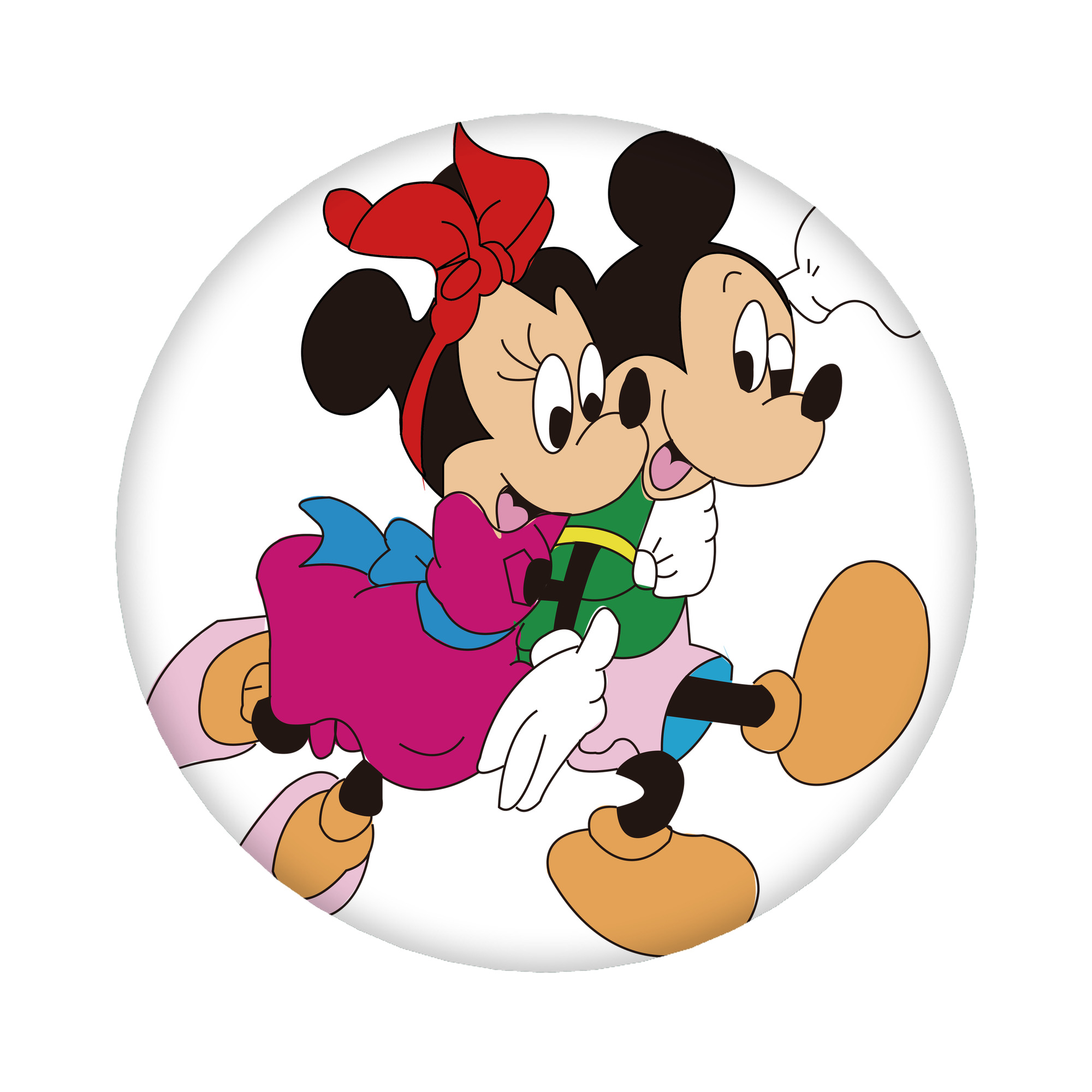 （画像用） ミッキーマウス Mickey Mouse 6cm 缶バッジ 複数セット
