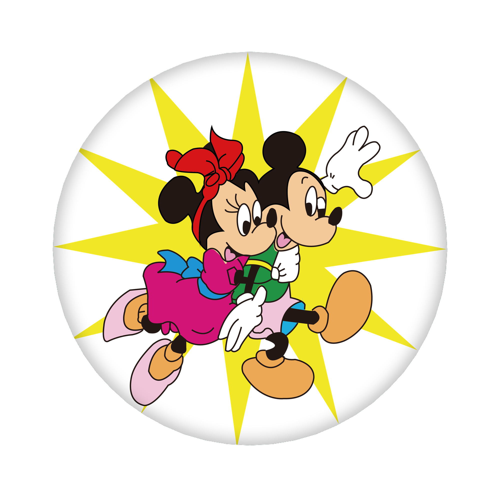 （画像用） ミッキーマウス Mickey Mouse 6cm 缶バッジ 複数セット