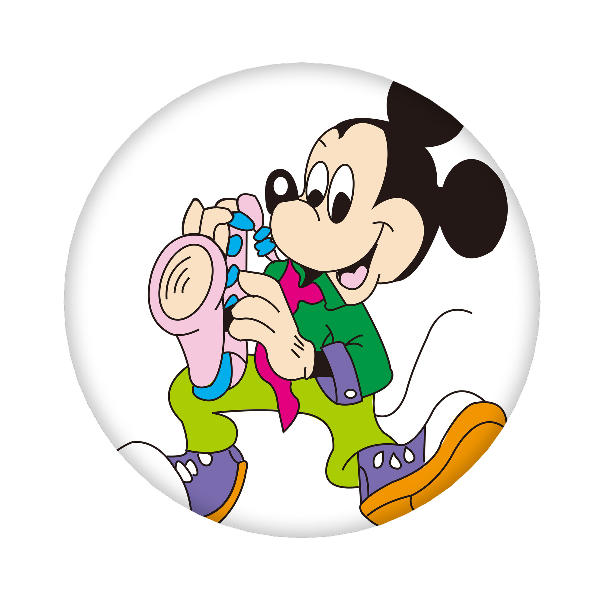 （画像用） ミッキーマウス Mickey Mouse 6cm 缶バッジ 複数セット