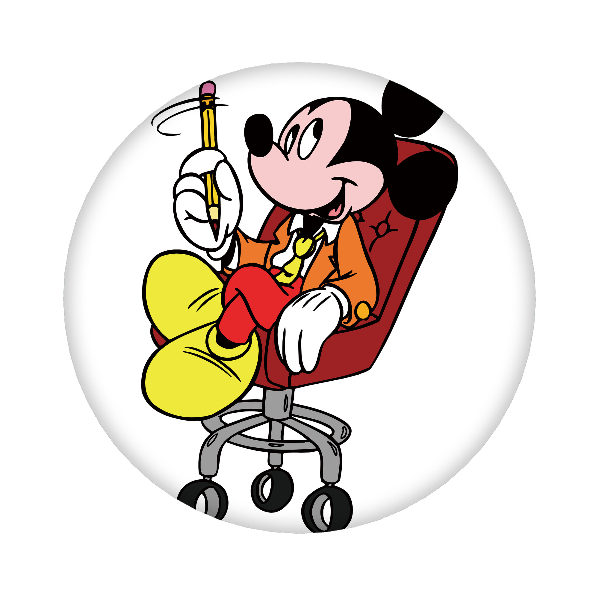 （画像用） ミッキーマウス Mickey Mouse 6cm 缶バッジ 複数セット