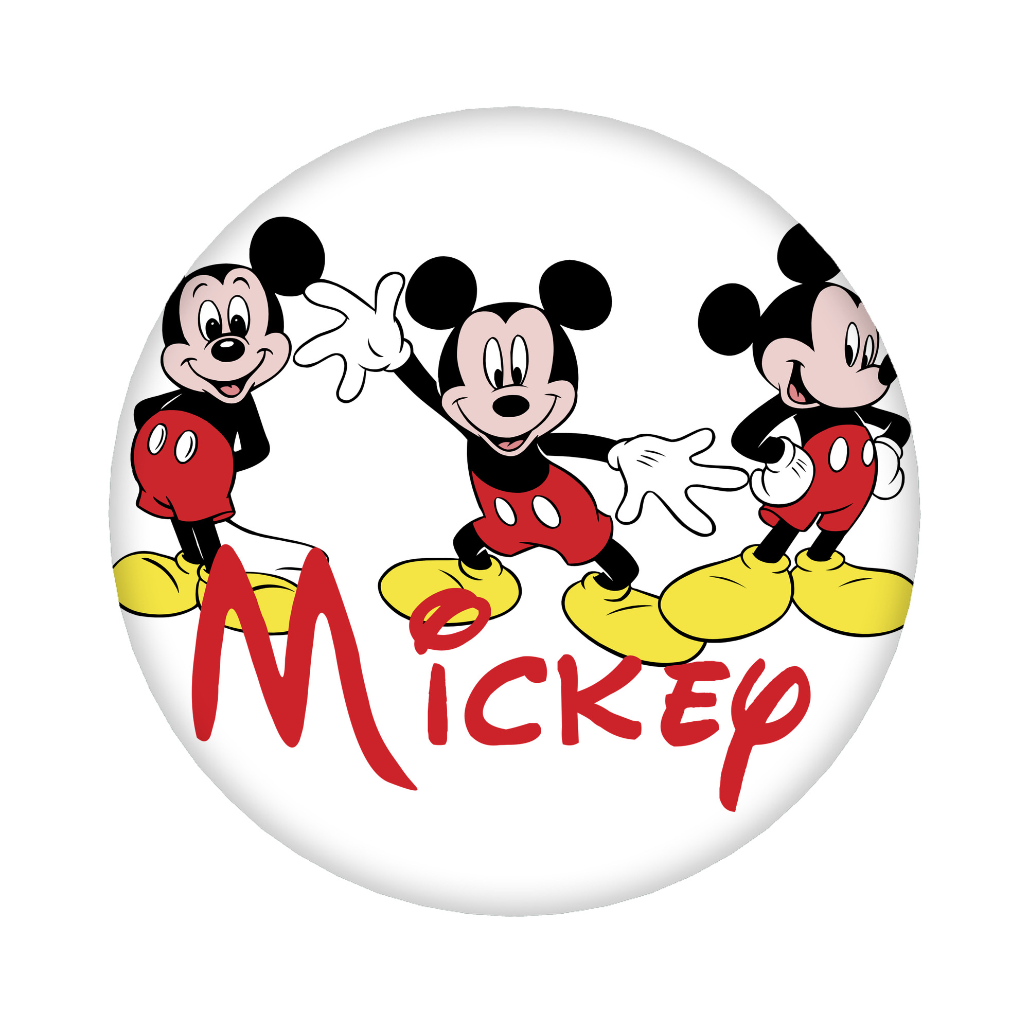 （画像用） ミッキーマウス Mickey Mouse 6cm 缶バッジ 複数セット