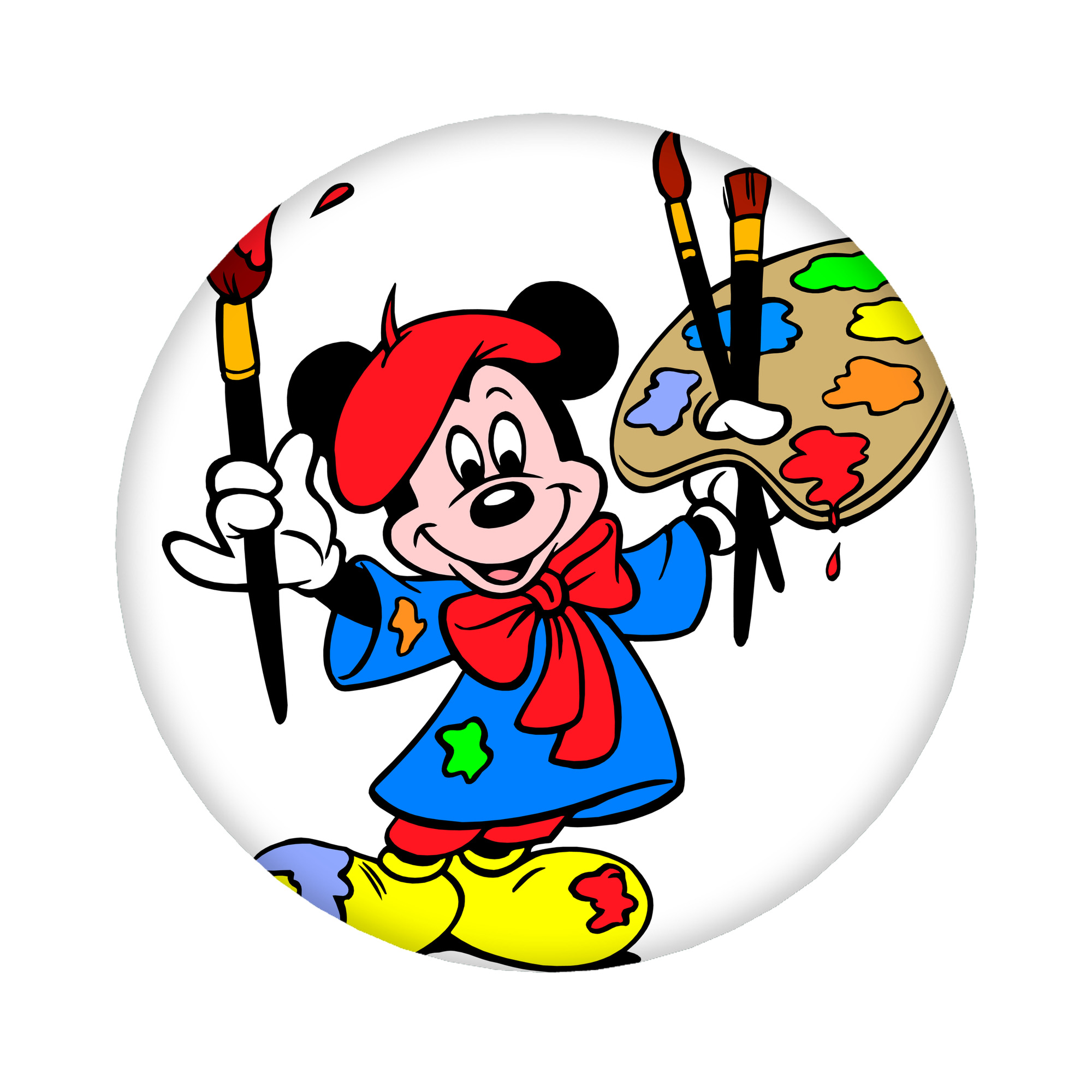 （画像用） ミッキーマウス Mickey Mouse 6cm 缶バッジ 複数セット
