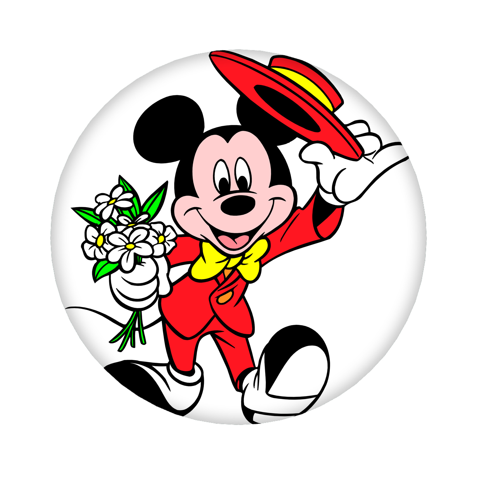 （画像用） ミッキーマウス Mickey Mouse 6cm 缶バッジ 複数セット