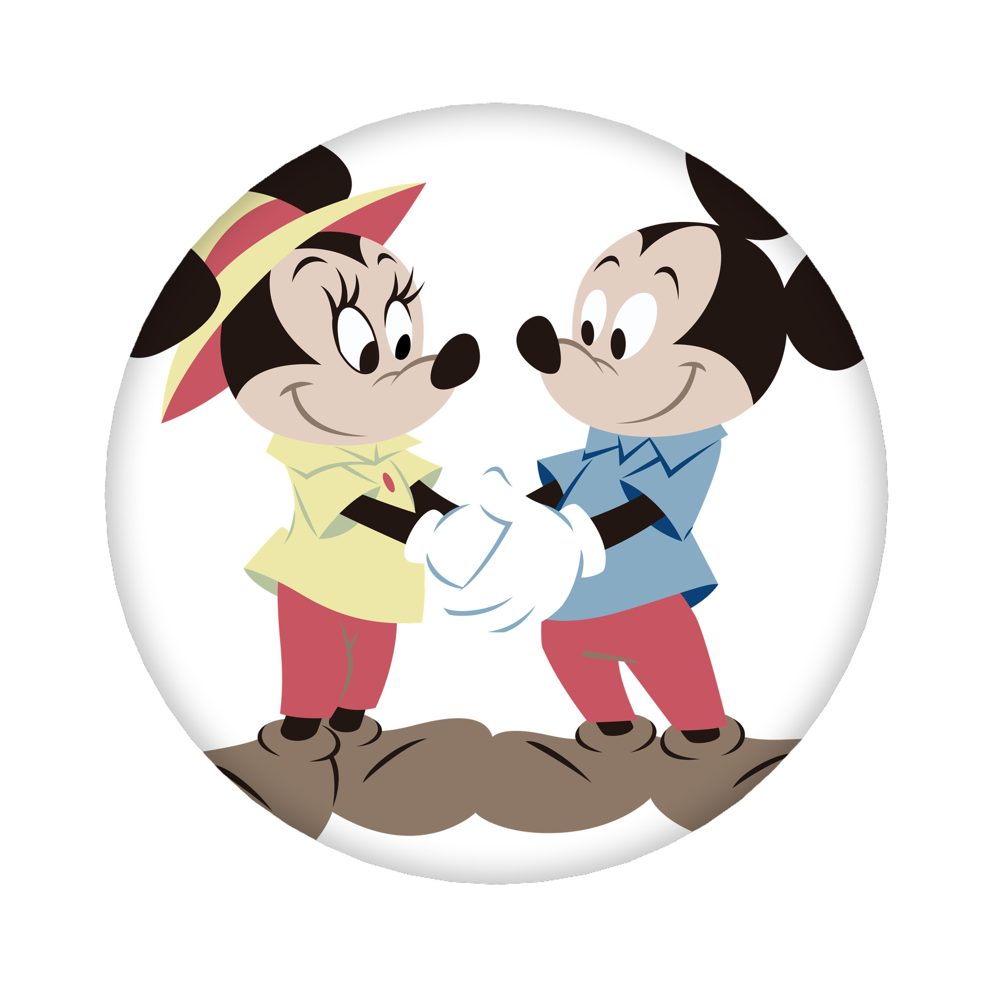 （画像用） ミッキーマウス Mickey Mouse 6cm 缶バッジ 複数セット