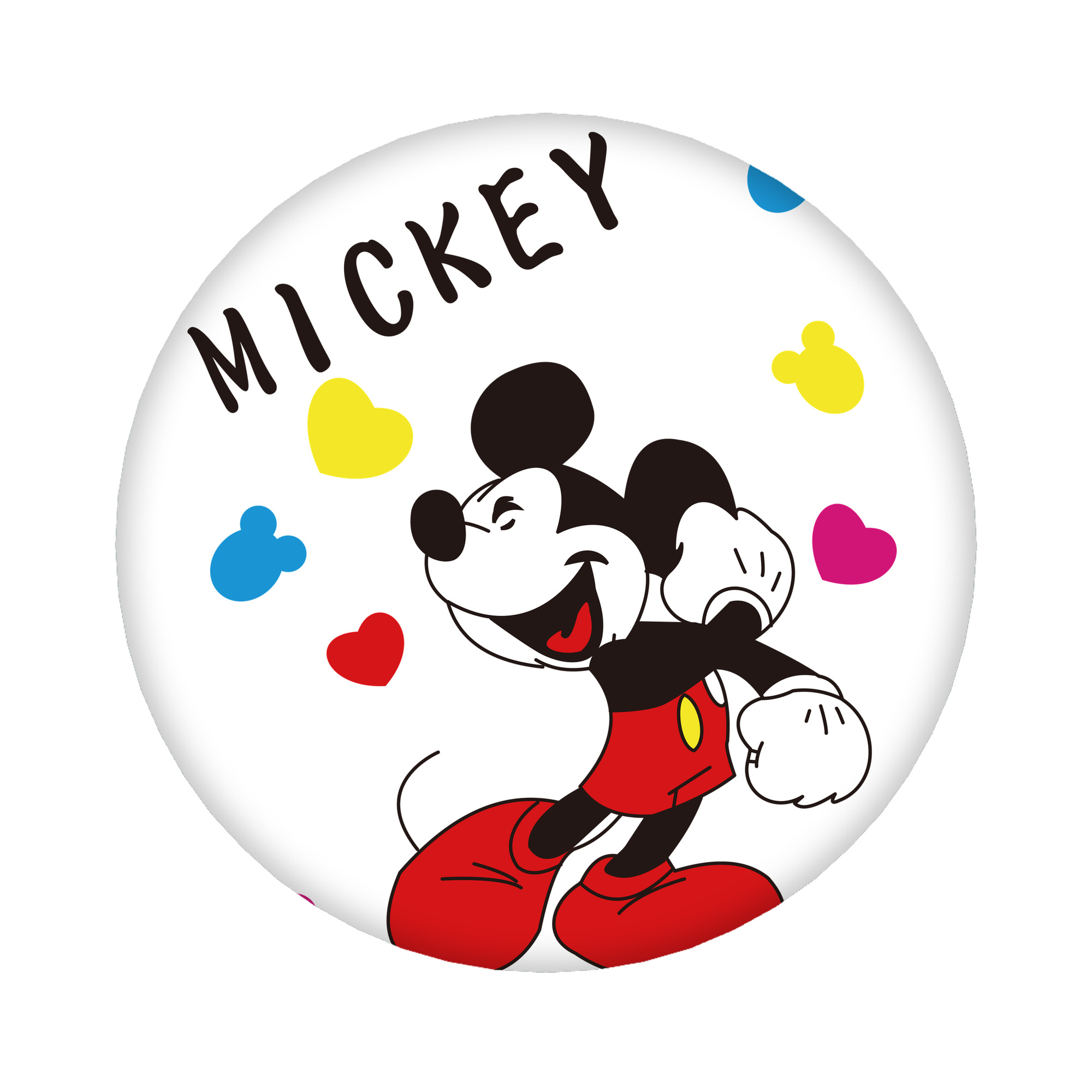 （画像用） ミッキーマウス Mickey Mouse 6cm 缶バッジ 複数セット