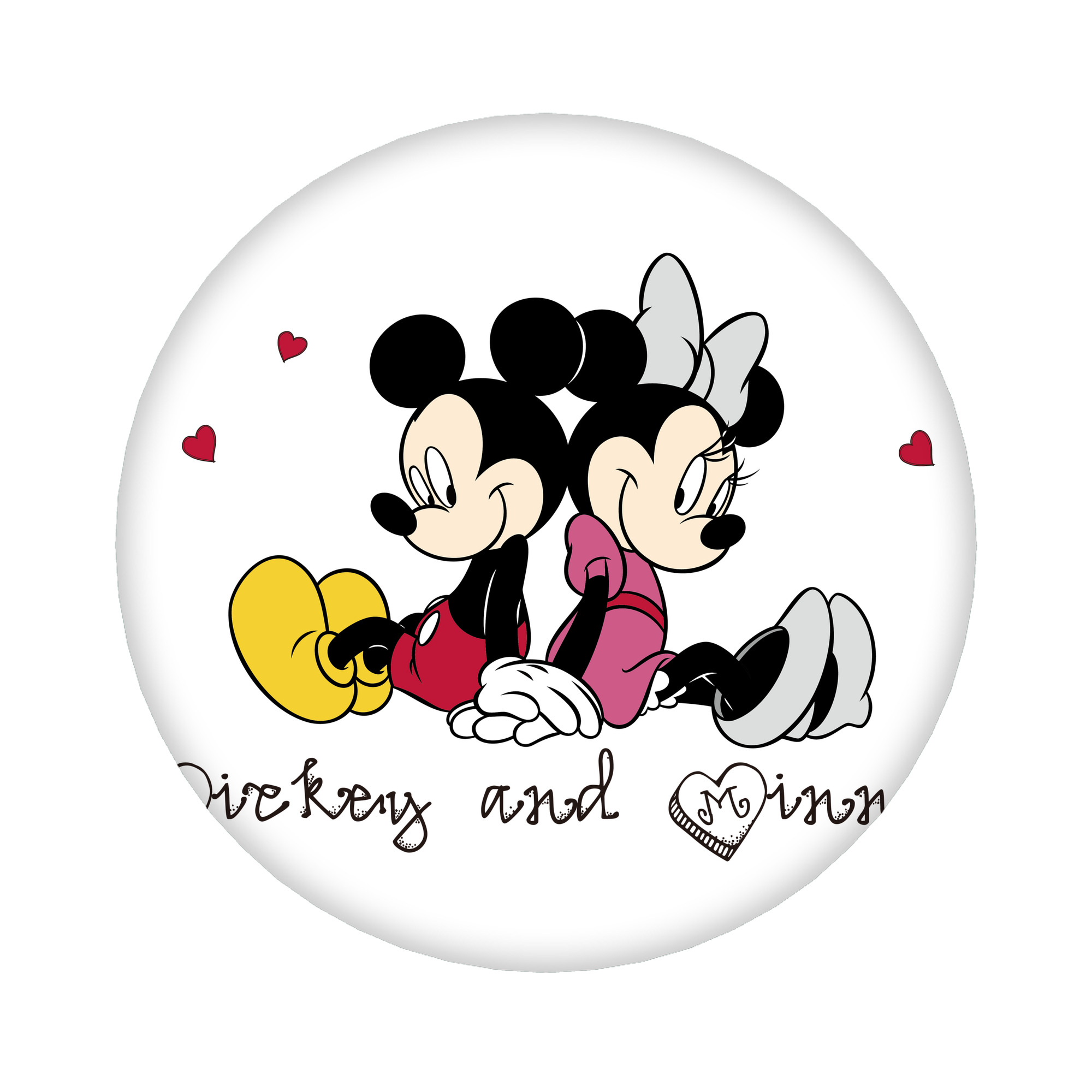 （画像用） ミッキーマウス Mickey Mouse 6cm 缶バッジ 複数セット
