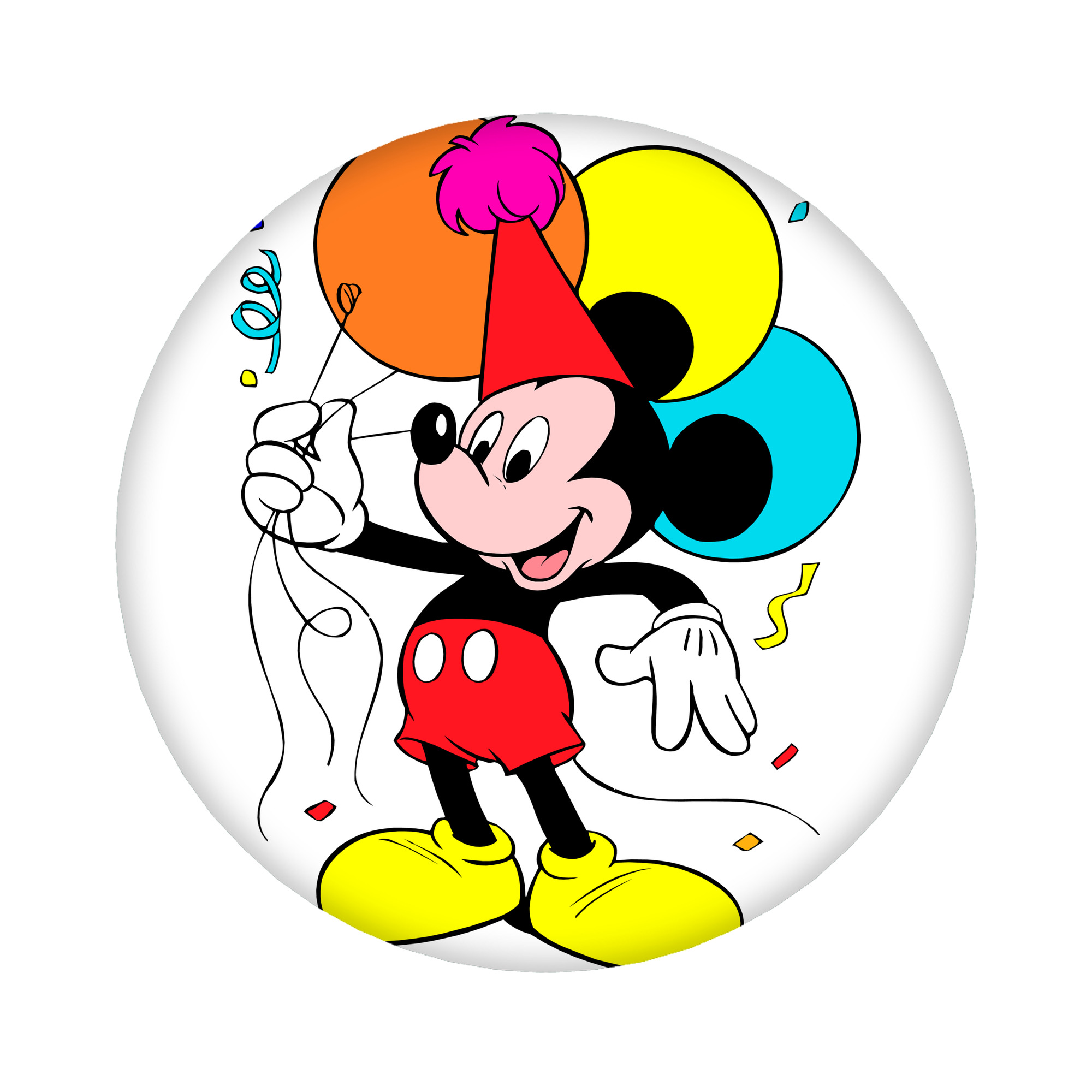 （画像用） ミッキーマウス Mickey Mouse 6cm 缶バッジ 複数セット
