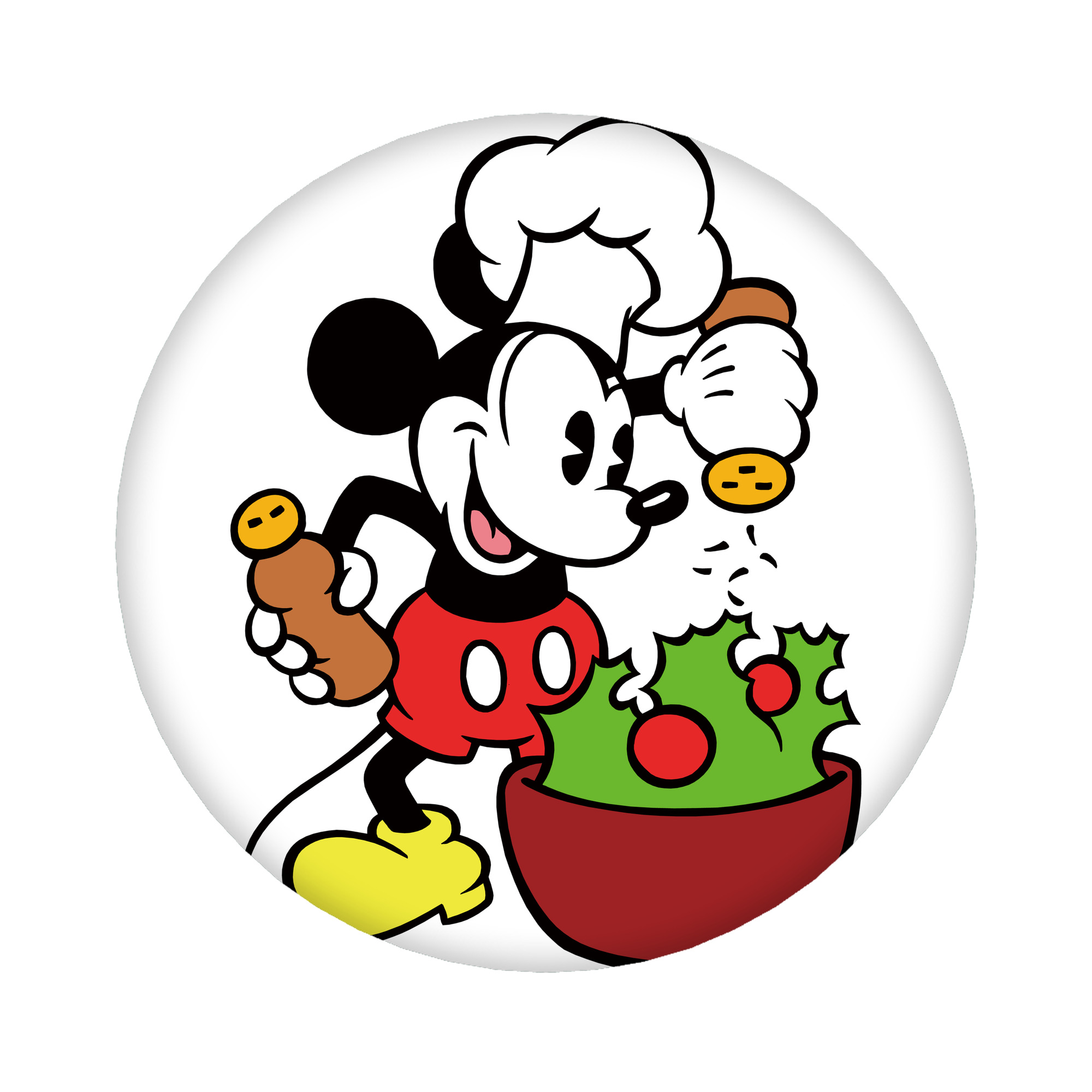 （画像用） ミッキーマウス Mickey Mouse 6cm 缶バッジ 複数セット