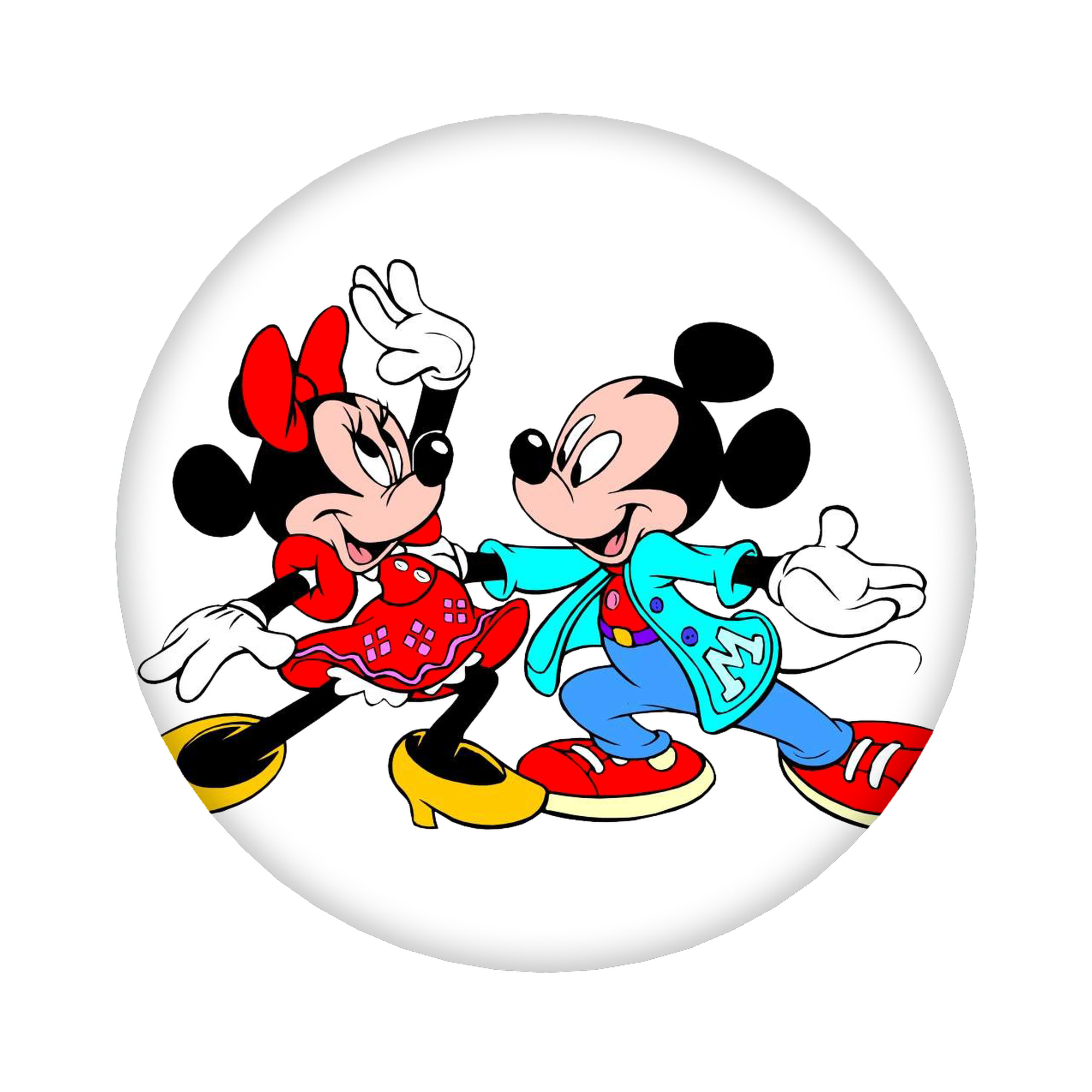 （画像用） ミッキーマウス Mickey Mouse 6cm 缶バッジ 複数セット
