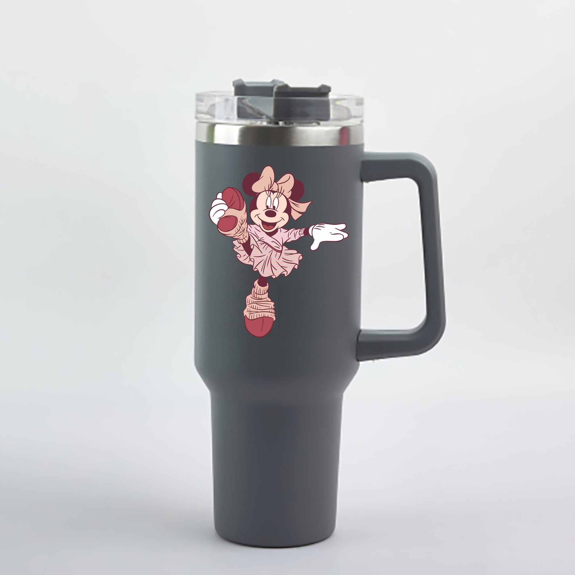 （画像用） ミッキーマウス Mickey Mouse 1200mL車用タンブラー - クリスタルステッカー（プラスチックストロー付き）